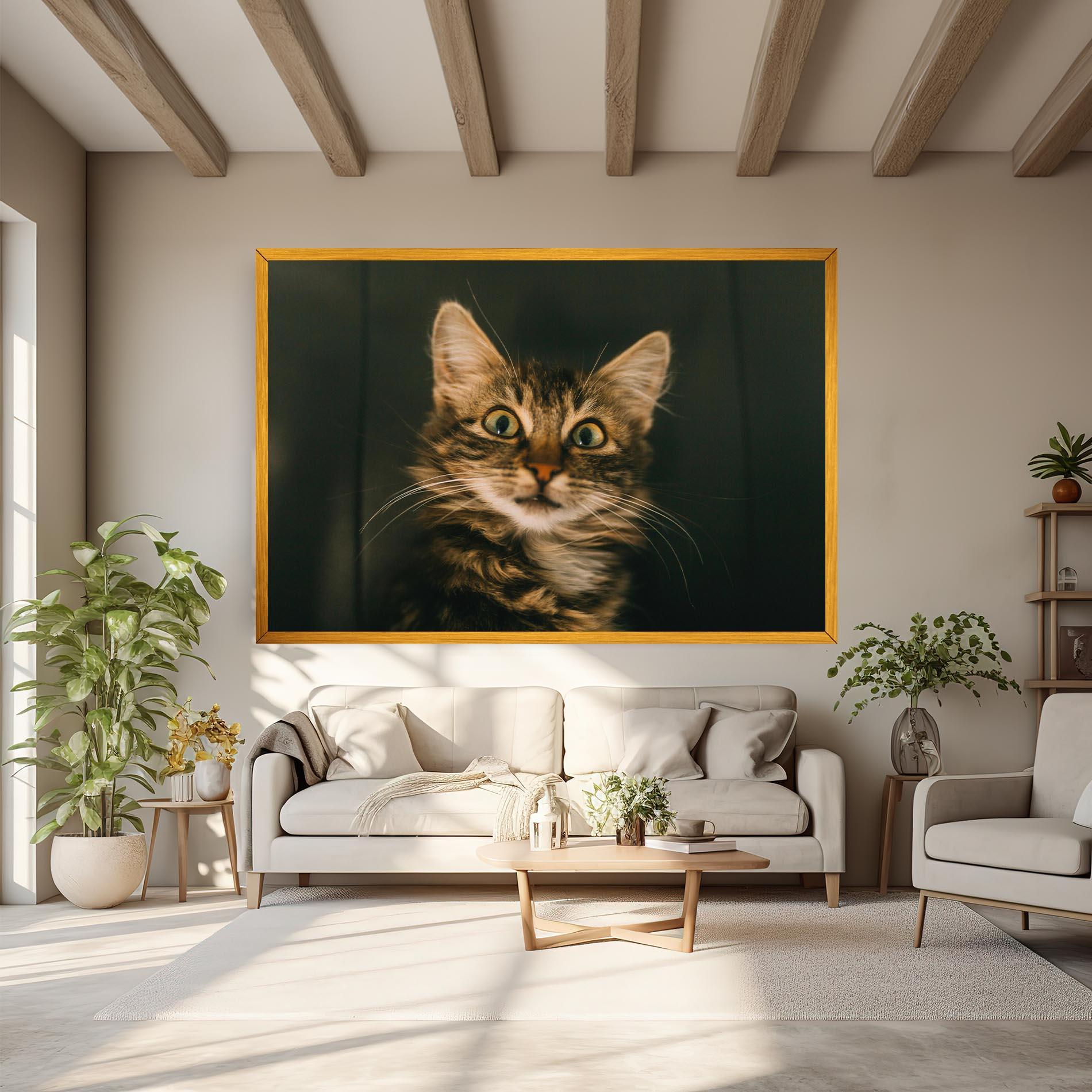 Tablou Canvas Amazed Cat mockup 6