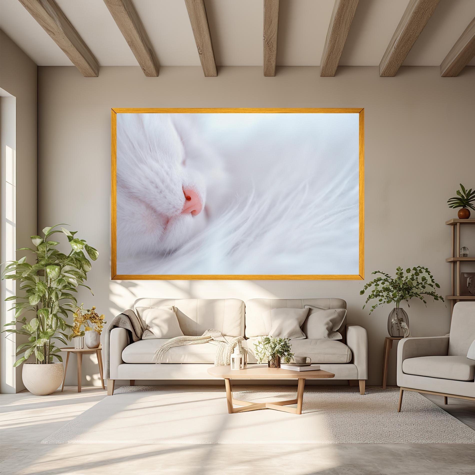 Tablou Canvas Dreamy White Cat mockup 6