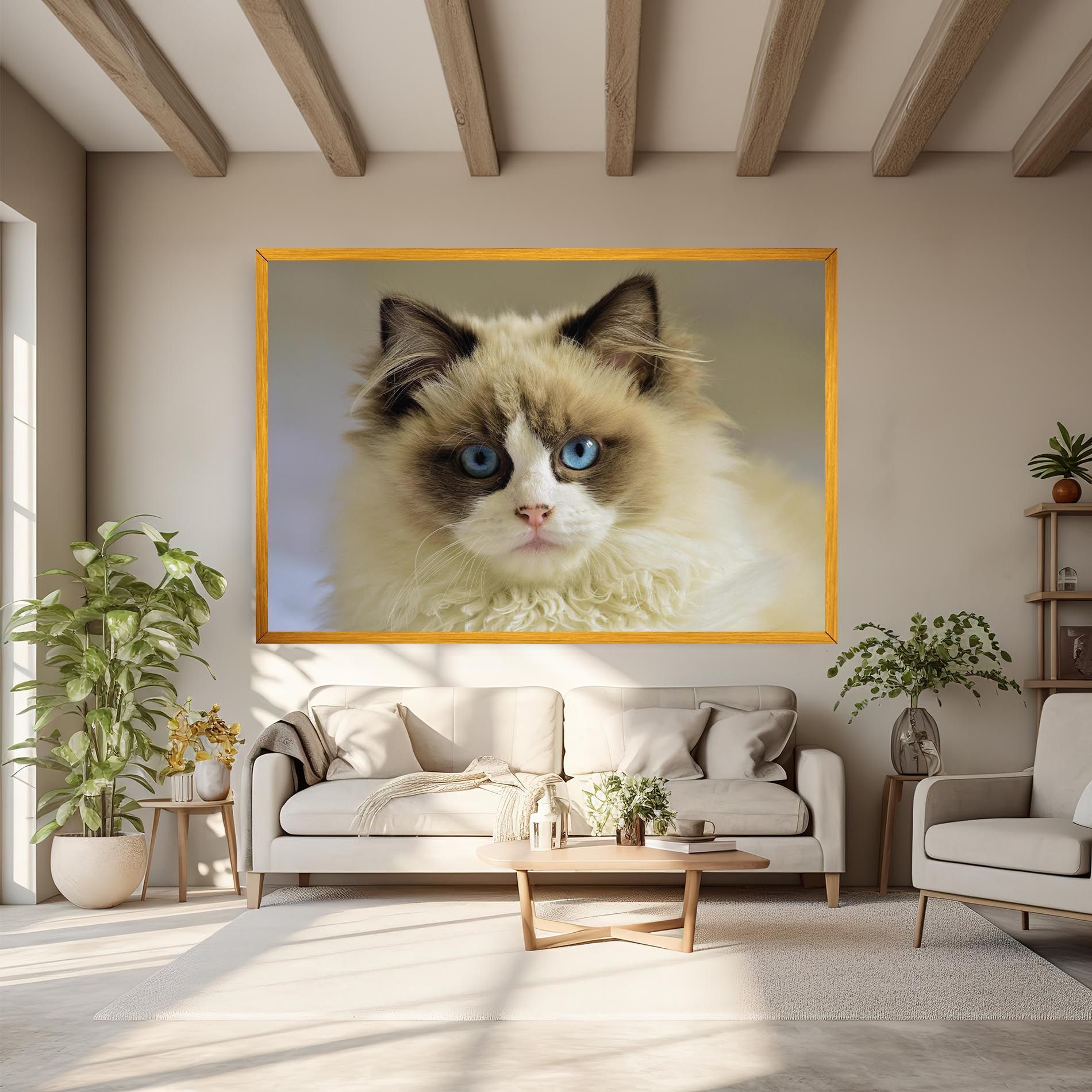 Interesting Blue Eyes Cat mockup 6