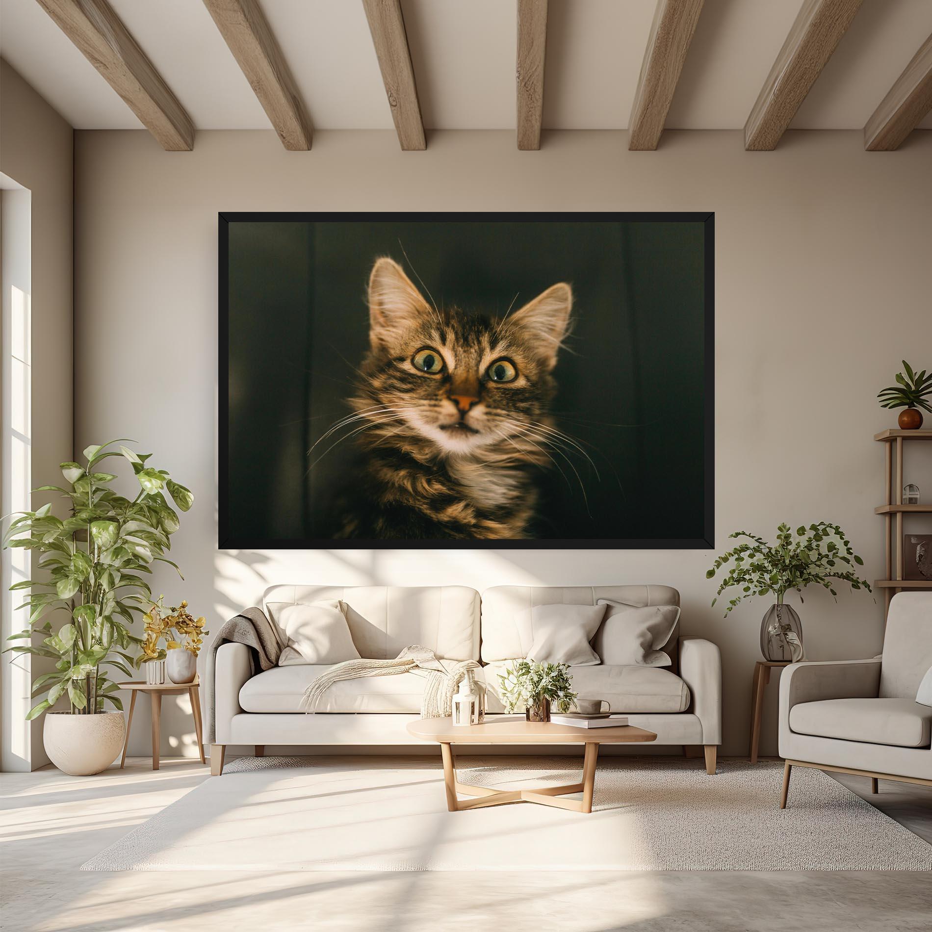 Tablou Canvas Amazed Cat mockup 6