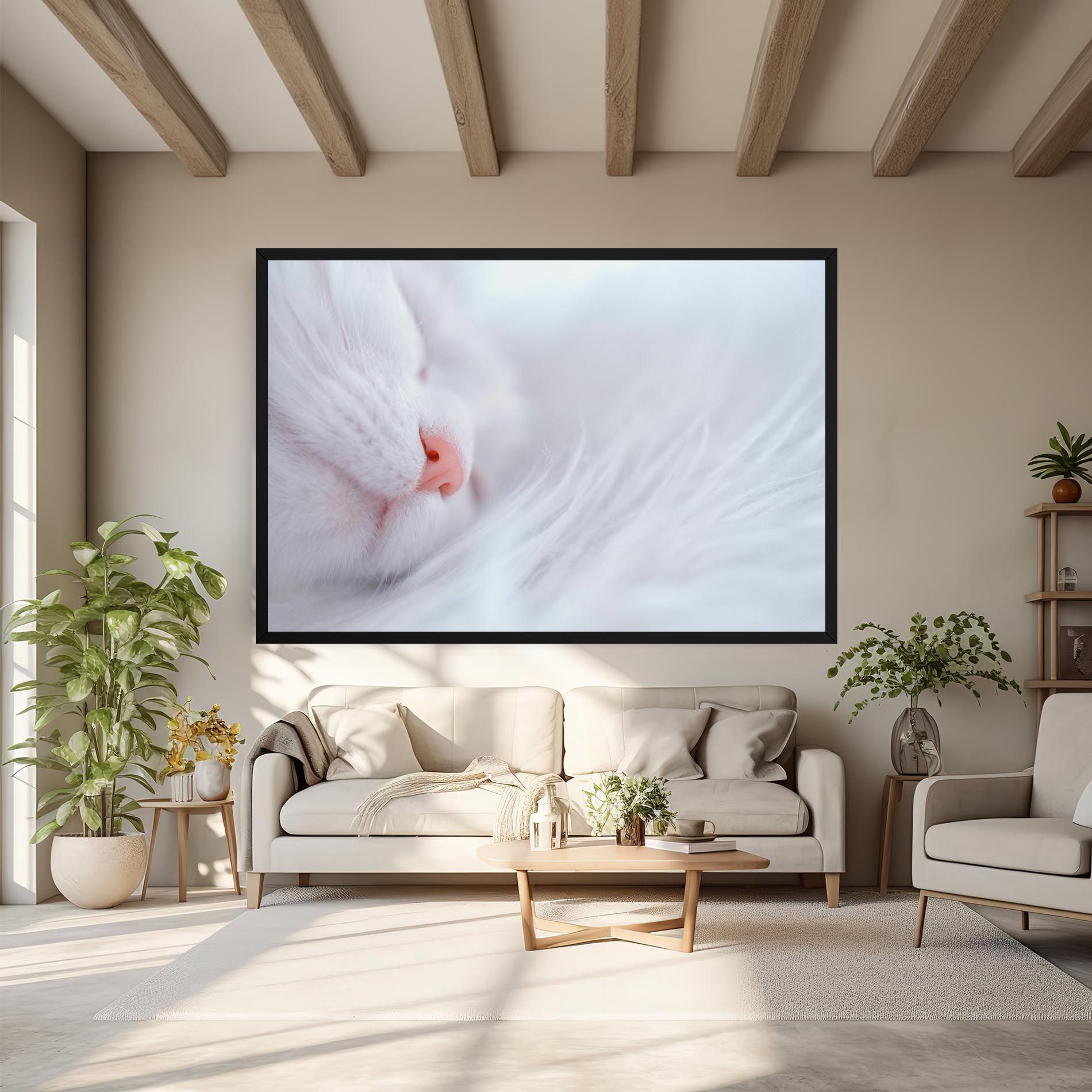 Dreamy White Cat mockup 6