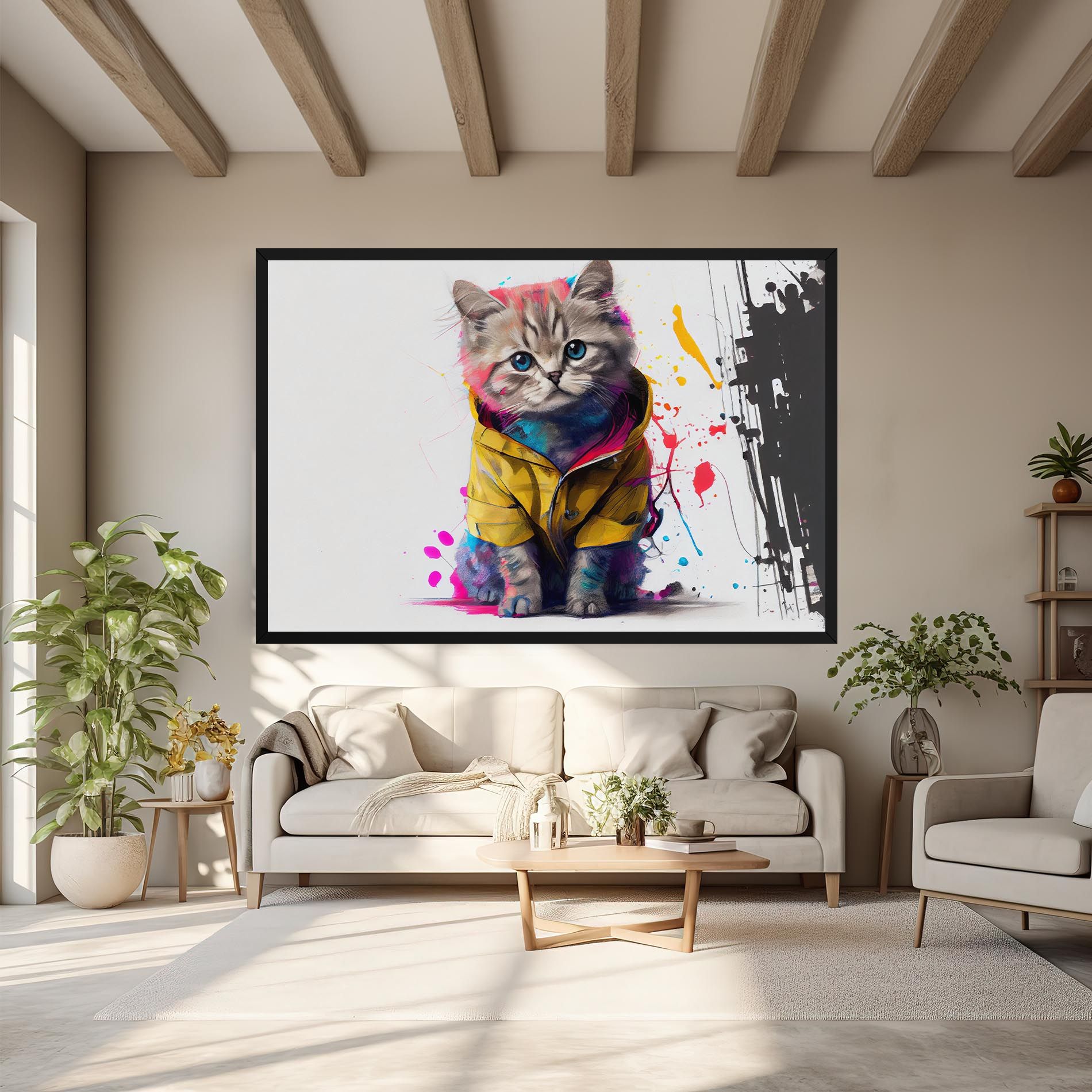 Fluffy Kitten With Clothes mockup 6