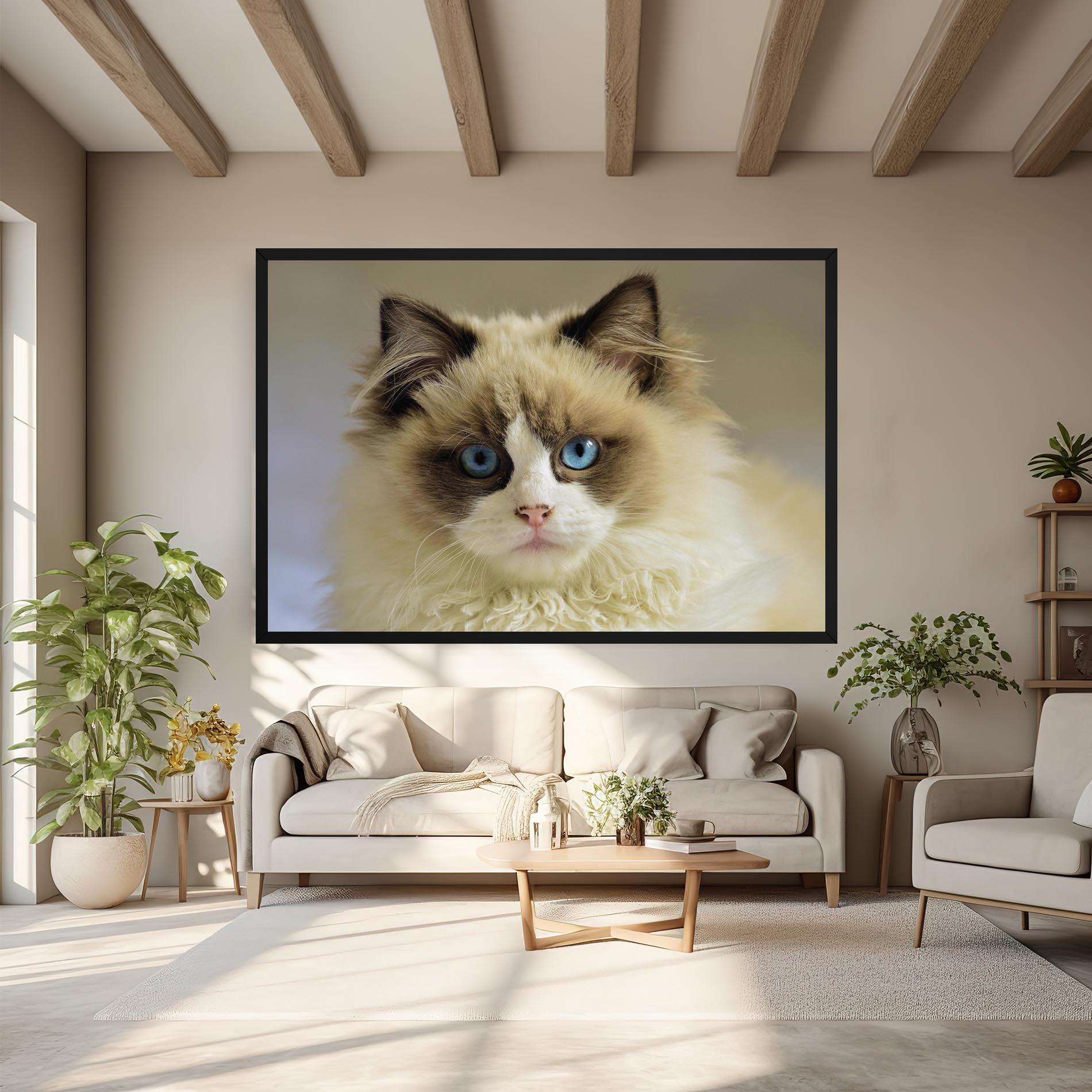 Tablou Canvas Interesting Blue Eyes Cat mockup 6