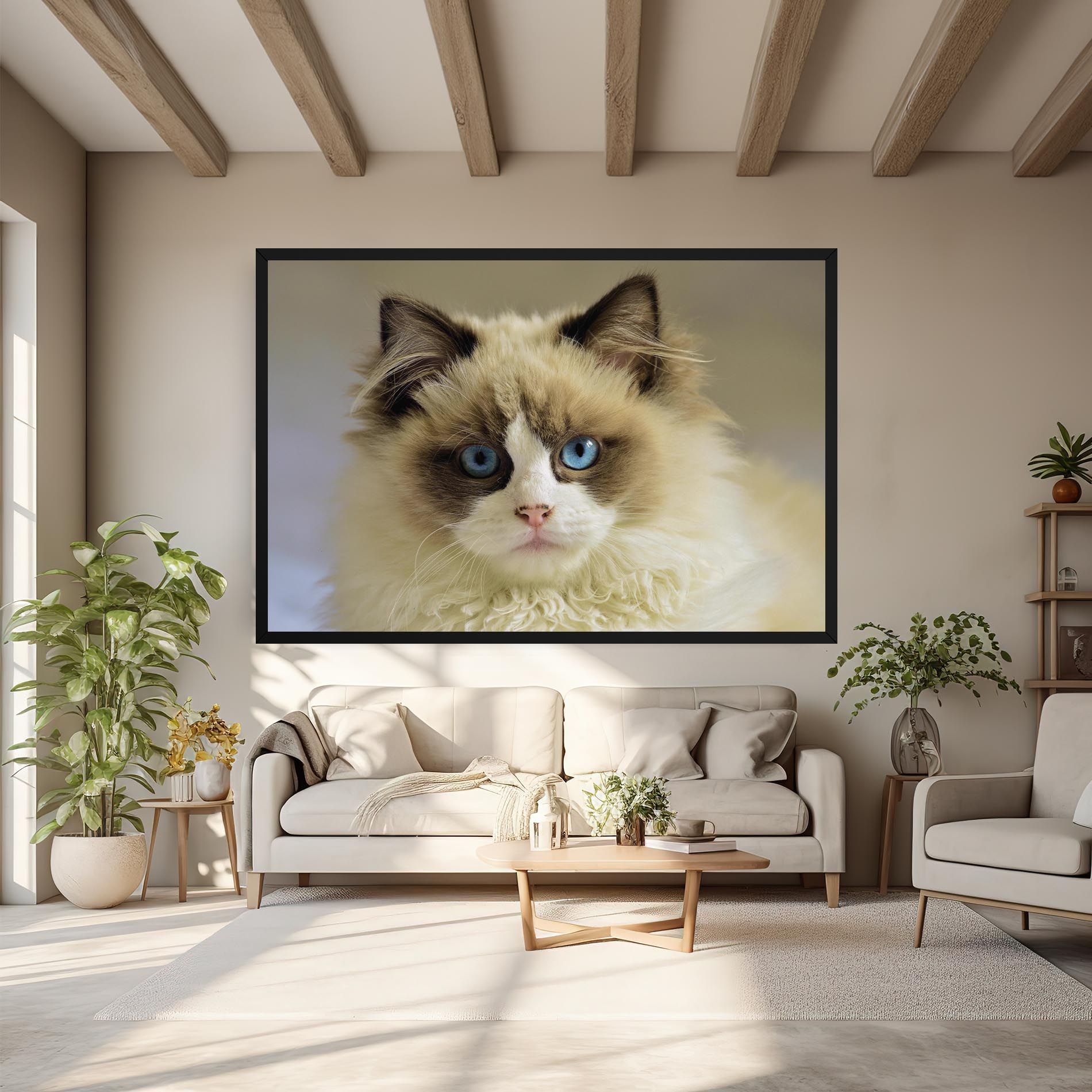 Interesting Blue Eyes Cat mockup 6