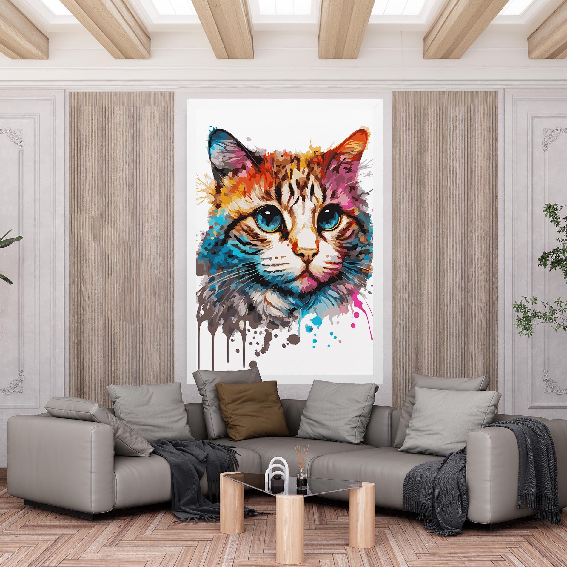 Tablou Canvas Blue Eyes Cat mockup 6