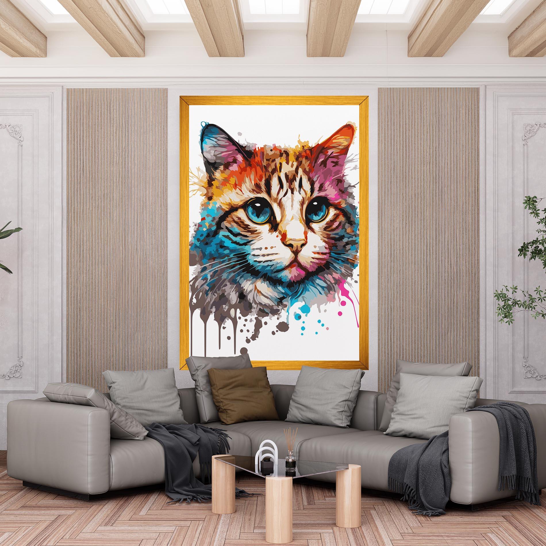 Tablou Canvas Blue Eyes Cat mockup 6