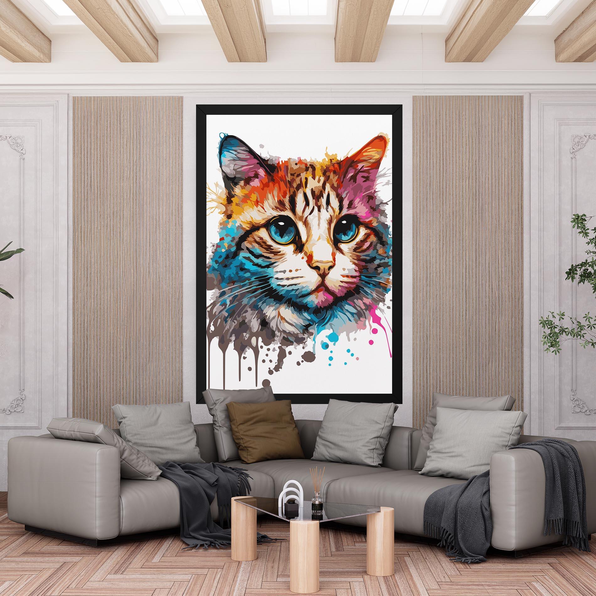 Tablou Canvas Blue Eyes Cat mockup 6