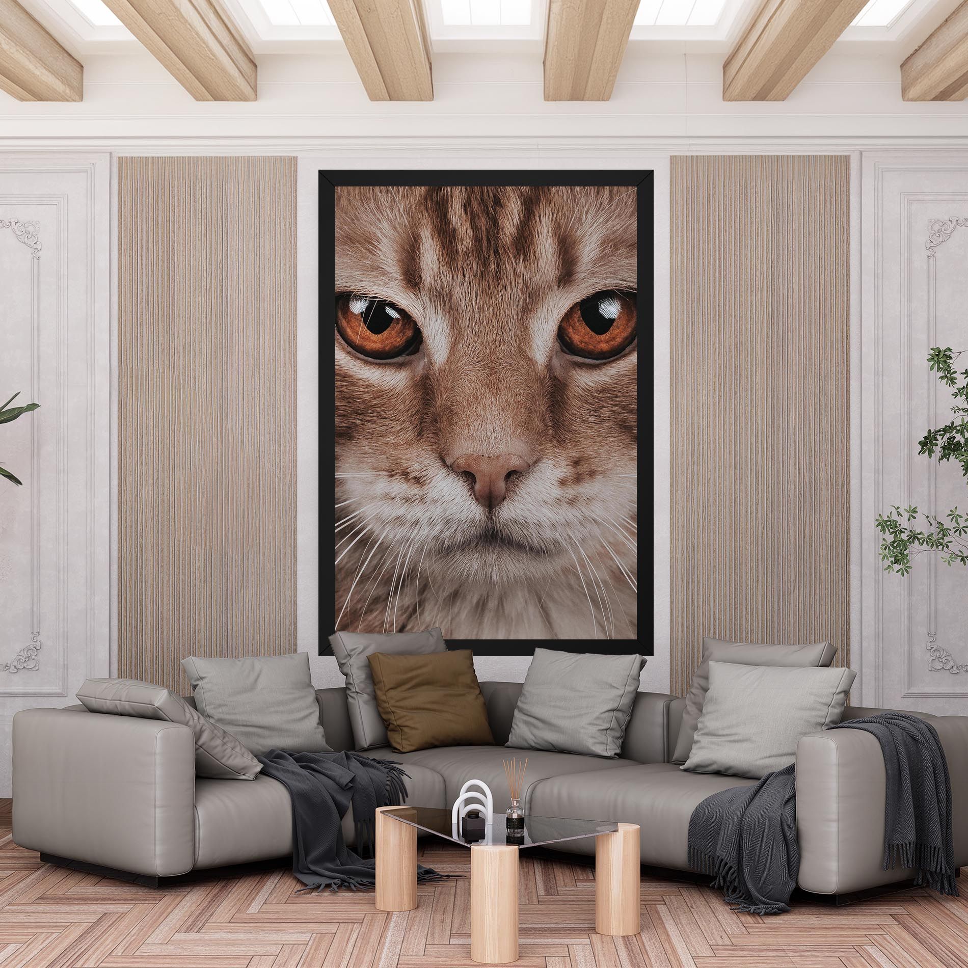 Fire Eyes Cat mockup 6