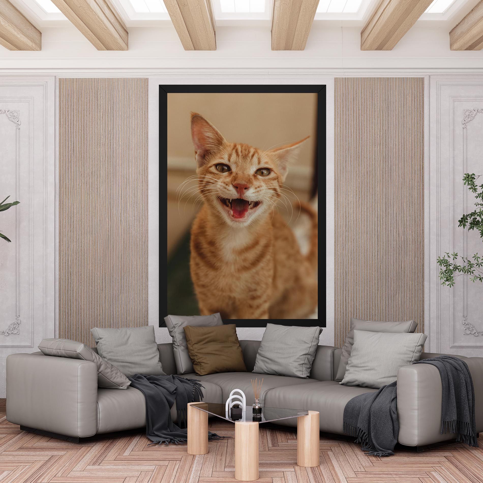Orange Cat Smiling mockup 6
