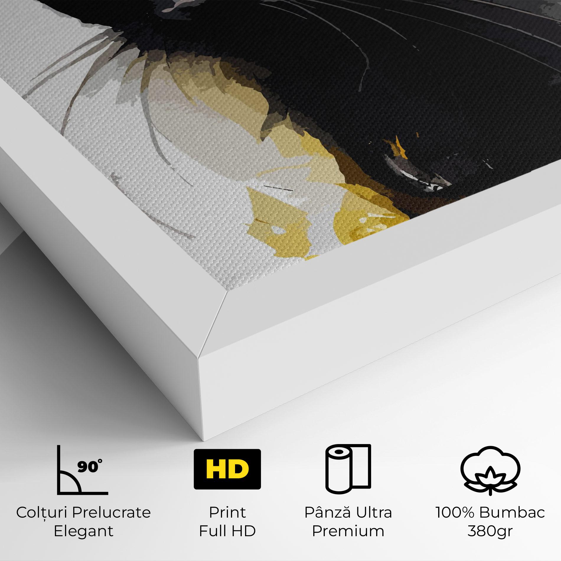 Tablou Canvas Beautiful Black Cat mockup 4
