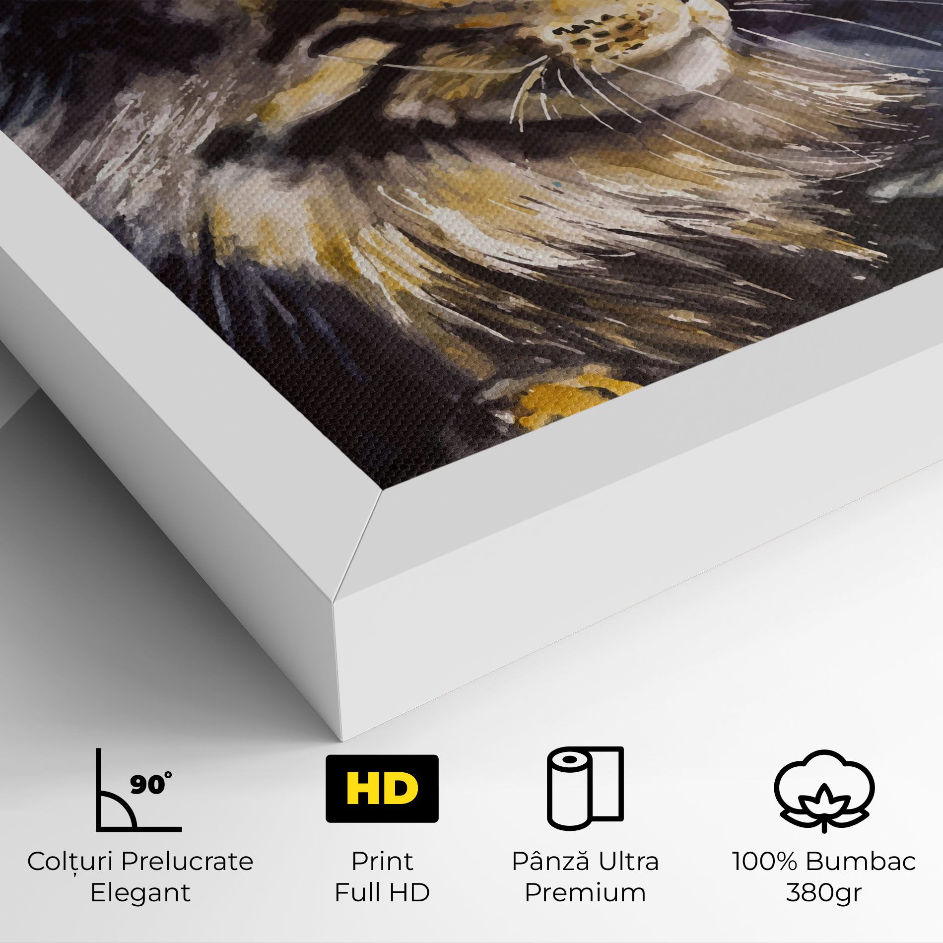 Cat Watercolor Art mockup 4