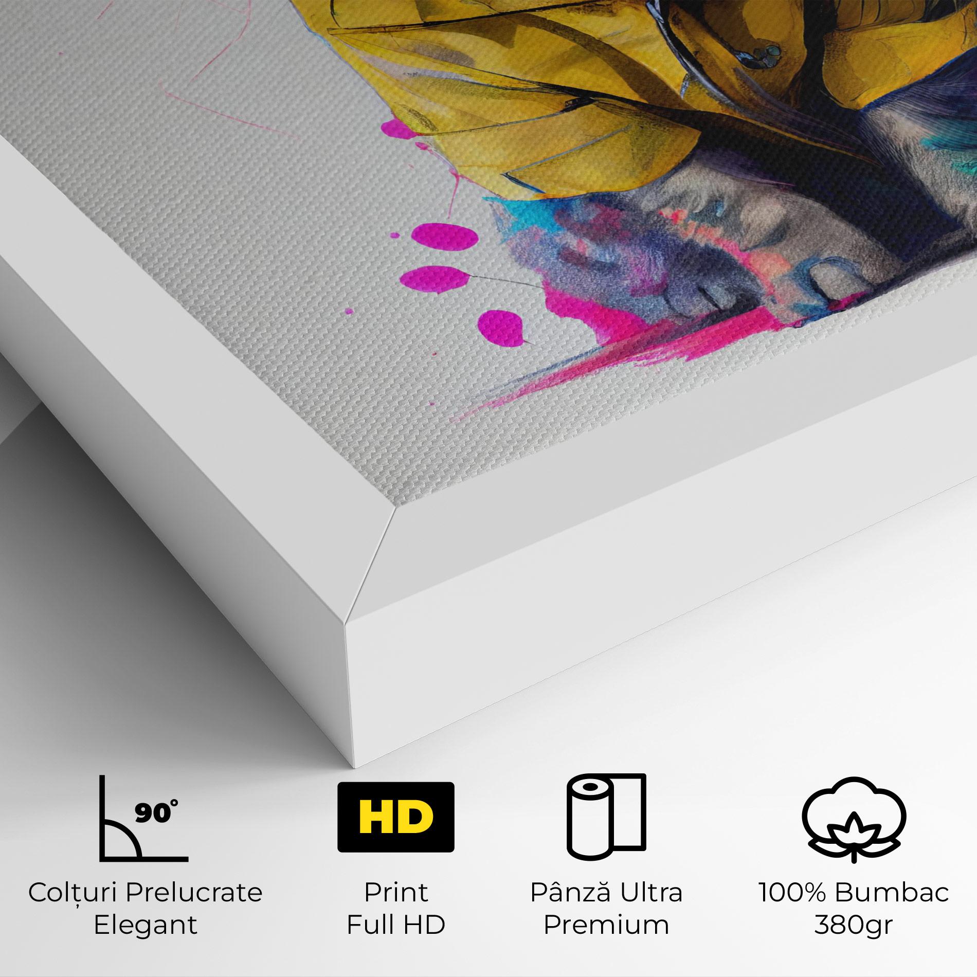 Tablou Canvas Fluffy Kitten With Clothes mockup 4