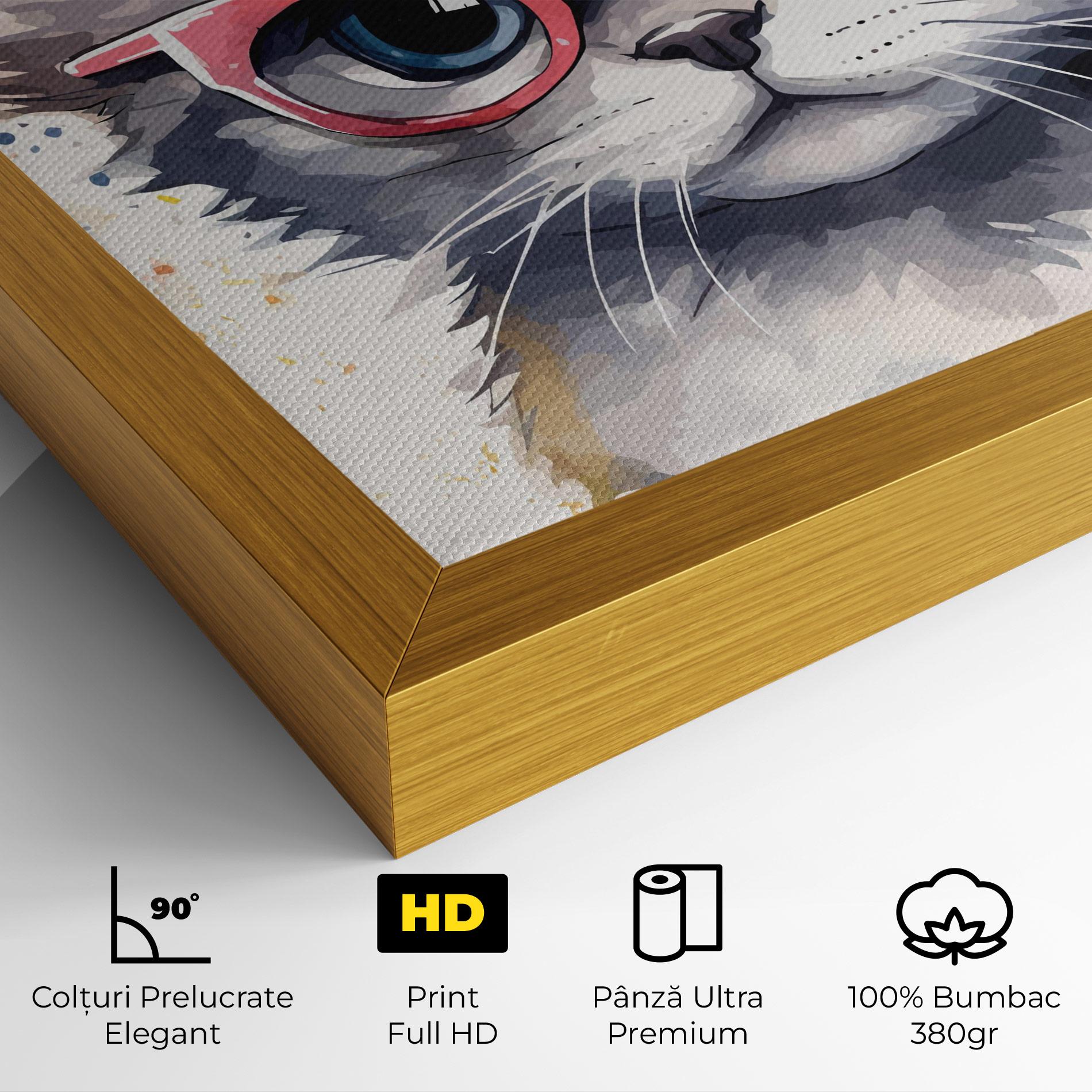 Tablou Canvas Adorable Grey Cat mockup 4
