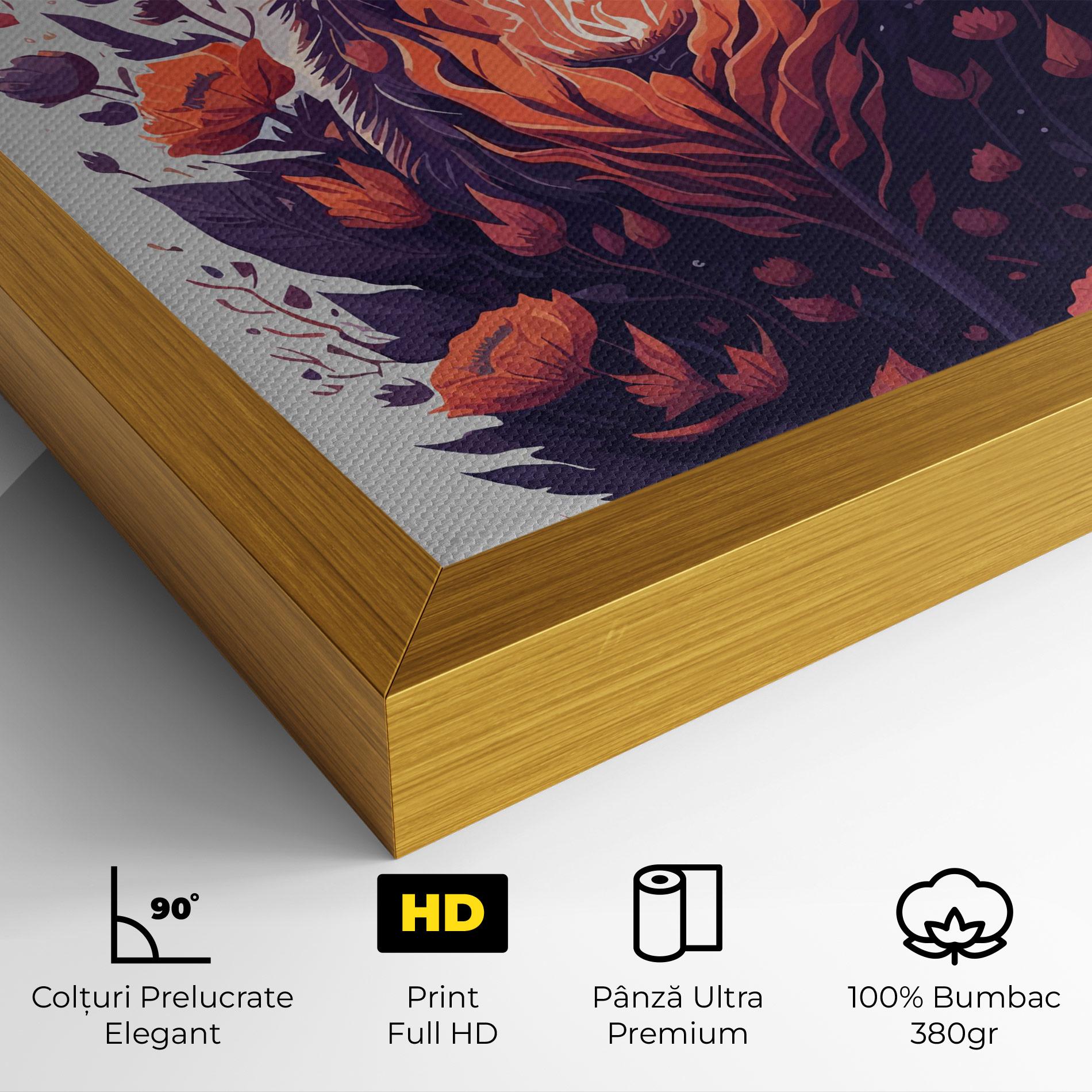 Tablou Canvas Fire Cat mockup 4