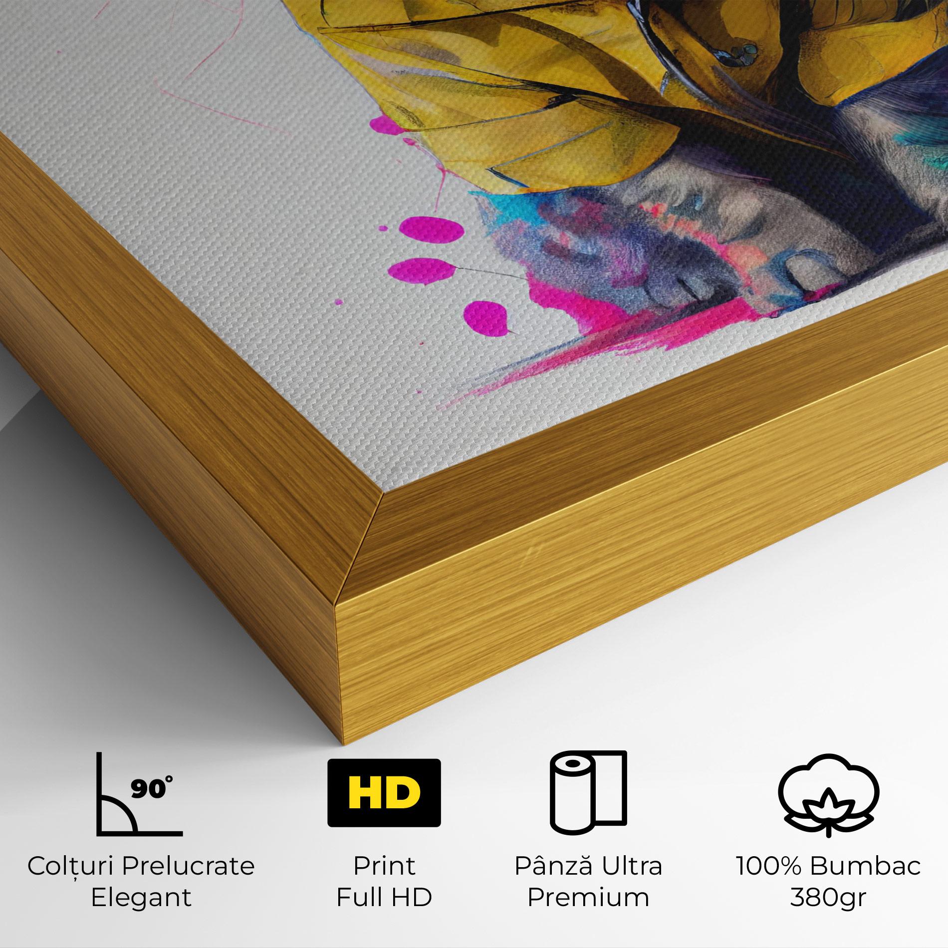 Tablou Canvas Fluffy Kitten With Clothes mockup 4