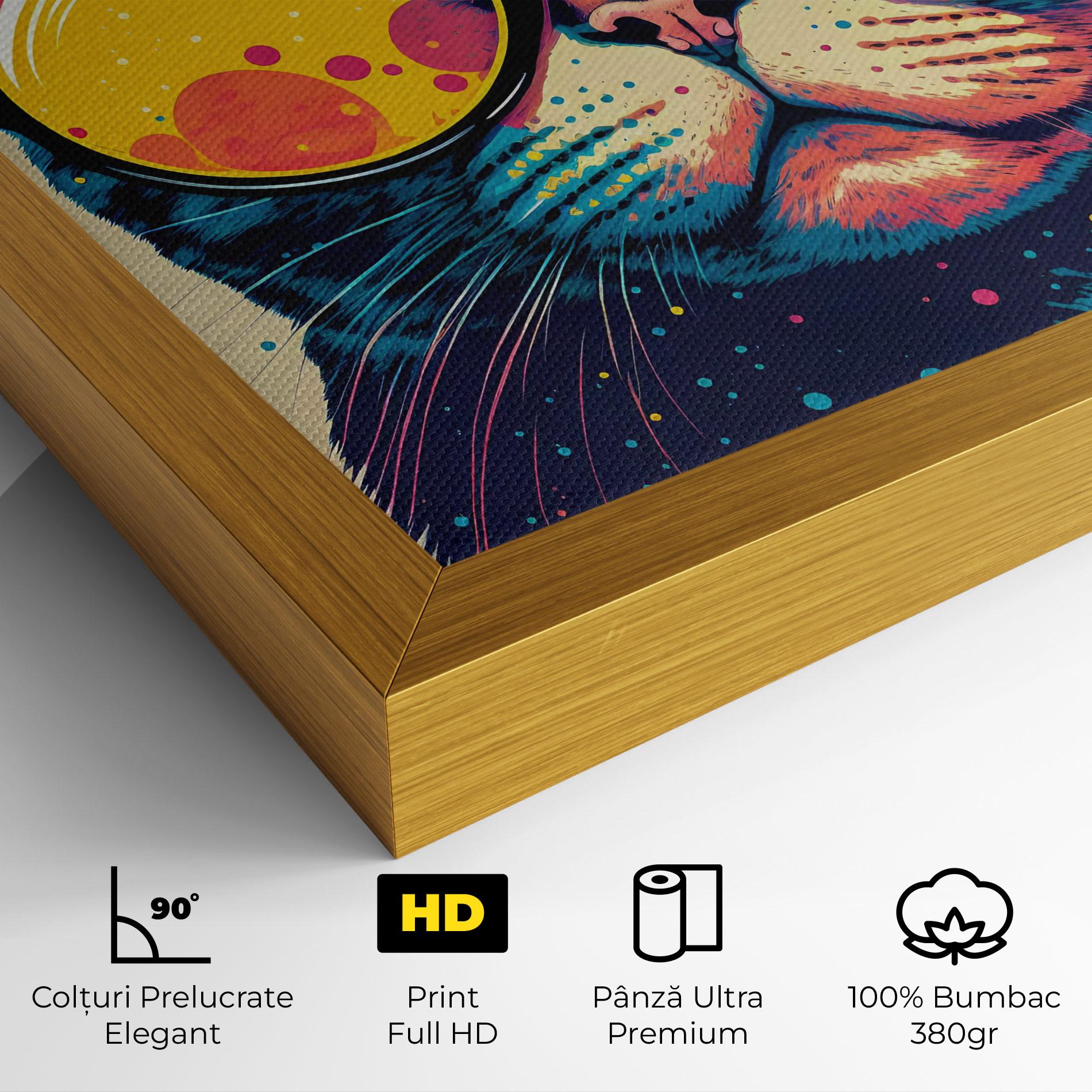 Tablou Canvas Vintage Cat mockup 4