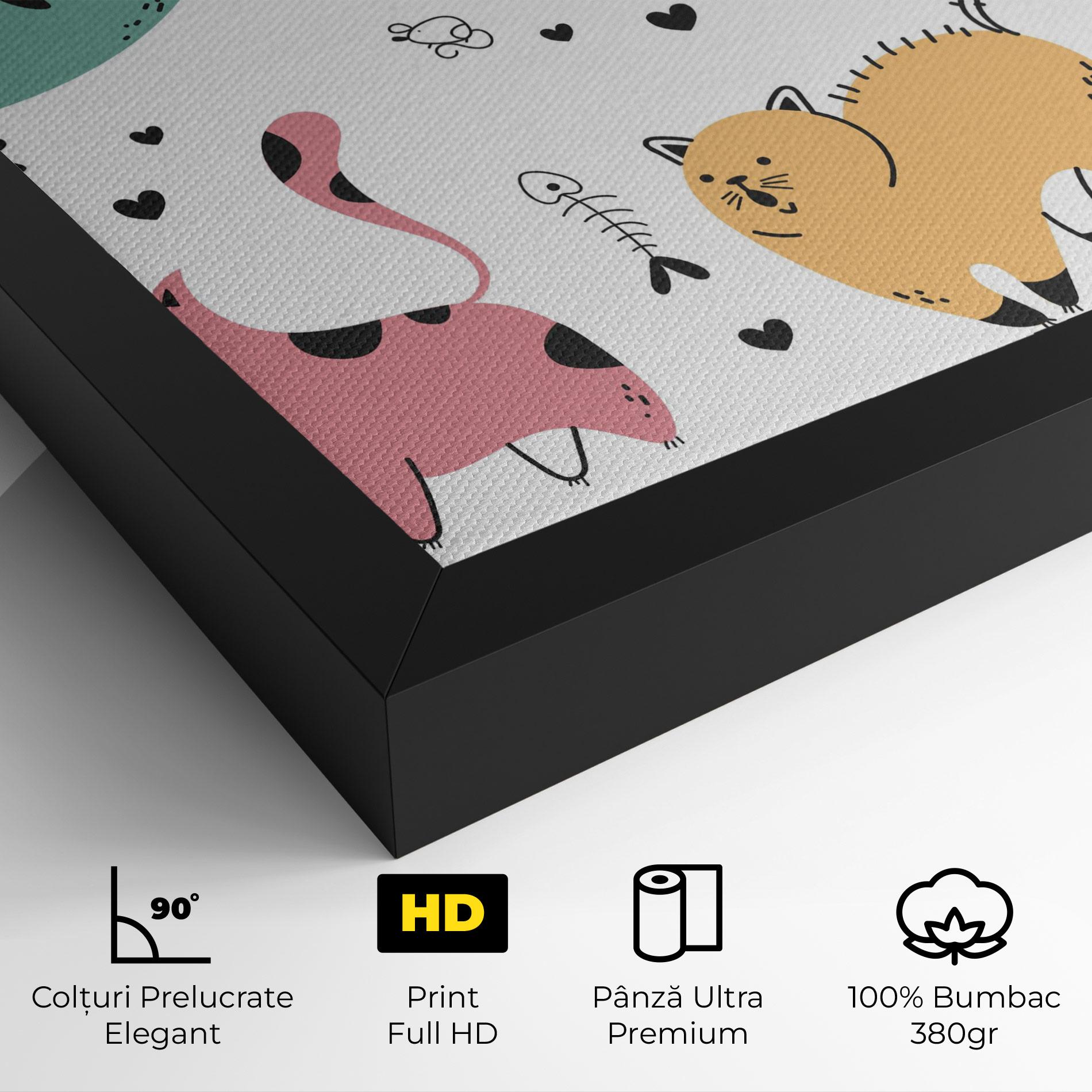 Tablou Canvas Doodle Cat mockup 4