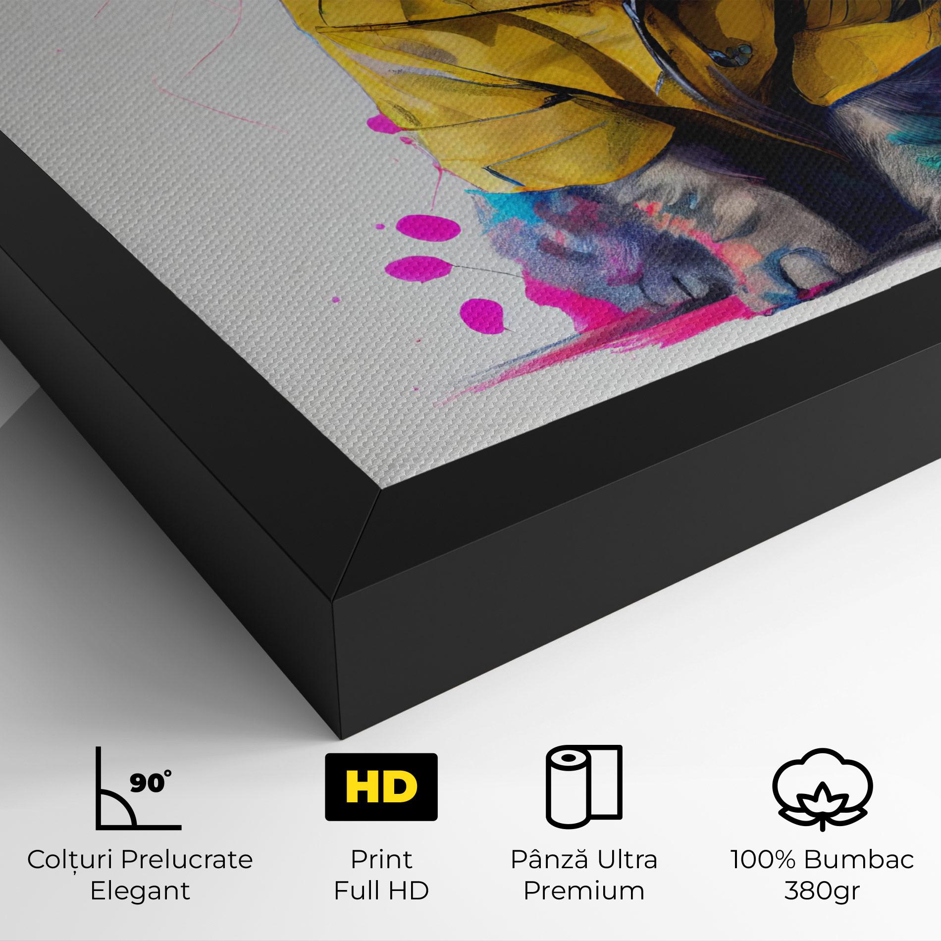 Tablou Canvas Fluffy Kitten With Clothes mockup 4