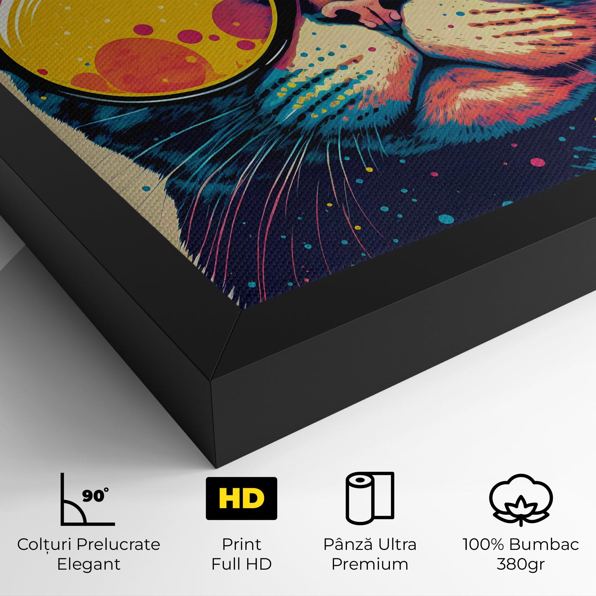 Tablou Canvas Vintage Cat mockup 4