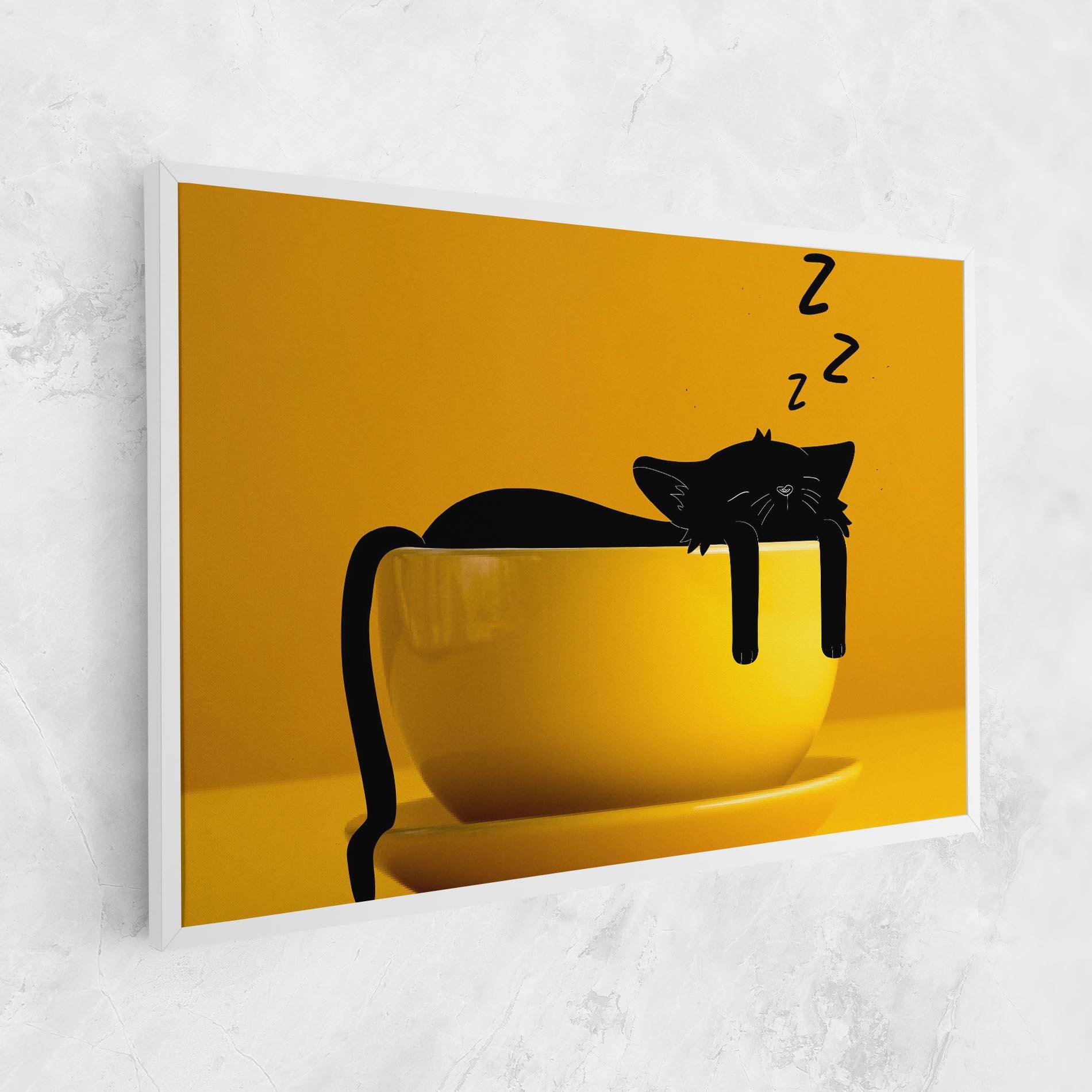 Tablou Canvas Cat In A Cup mockup 1