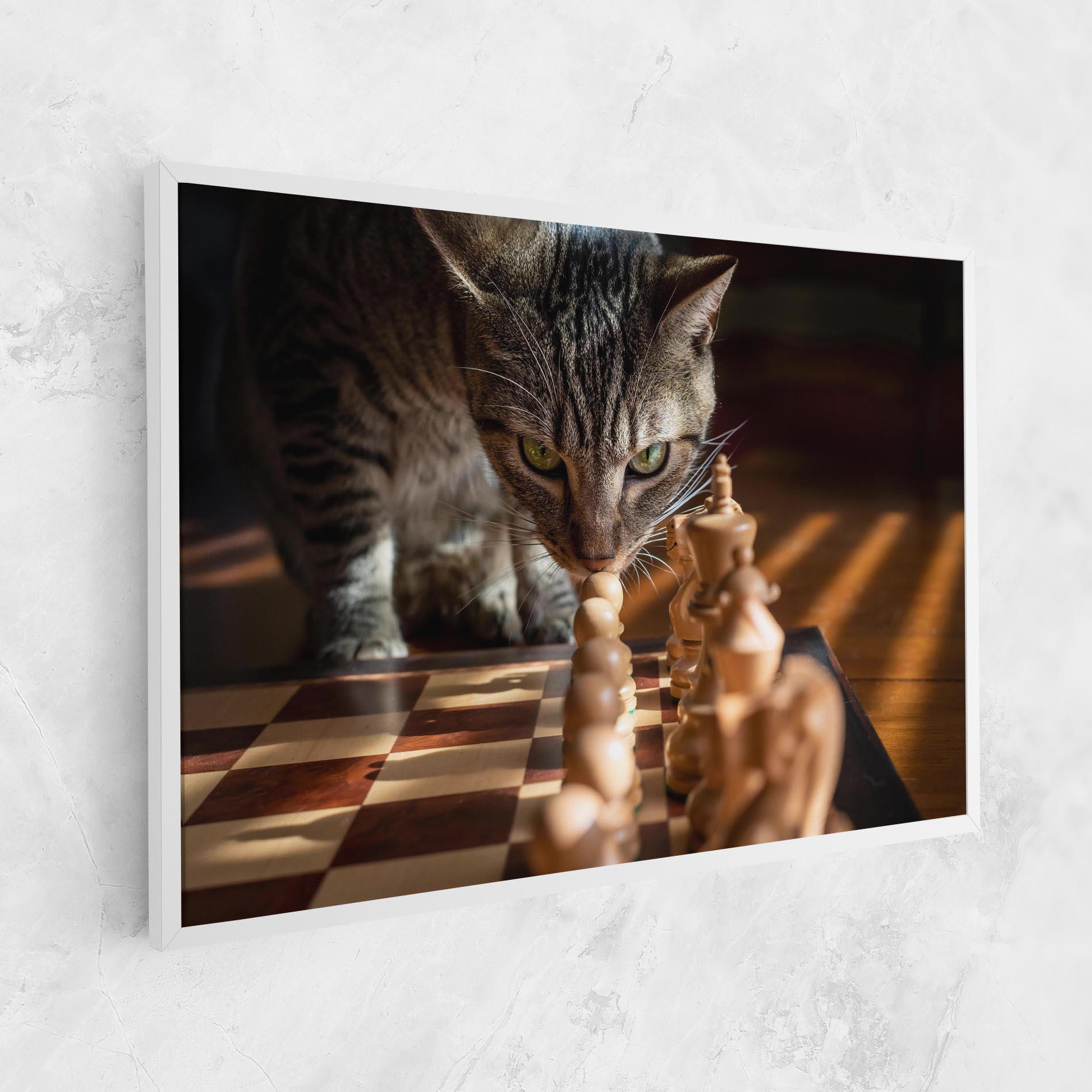 Tablou Canvas Chess Cat mockup 1