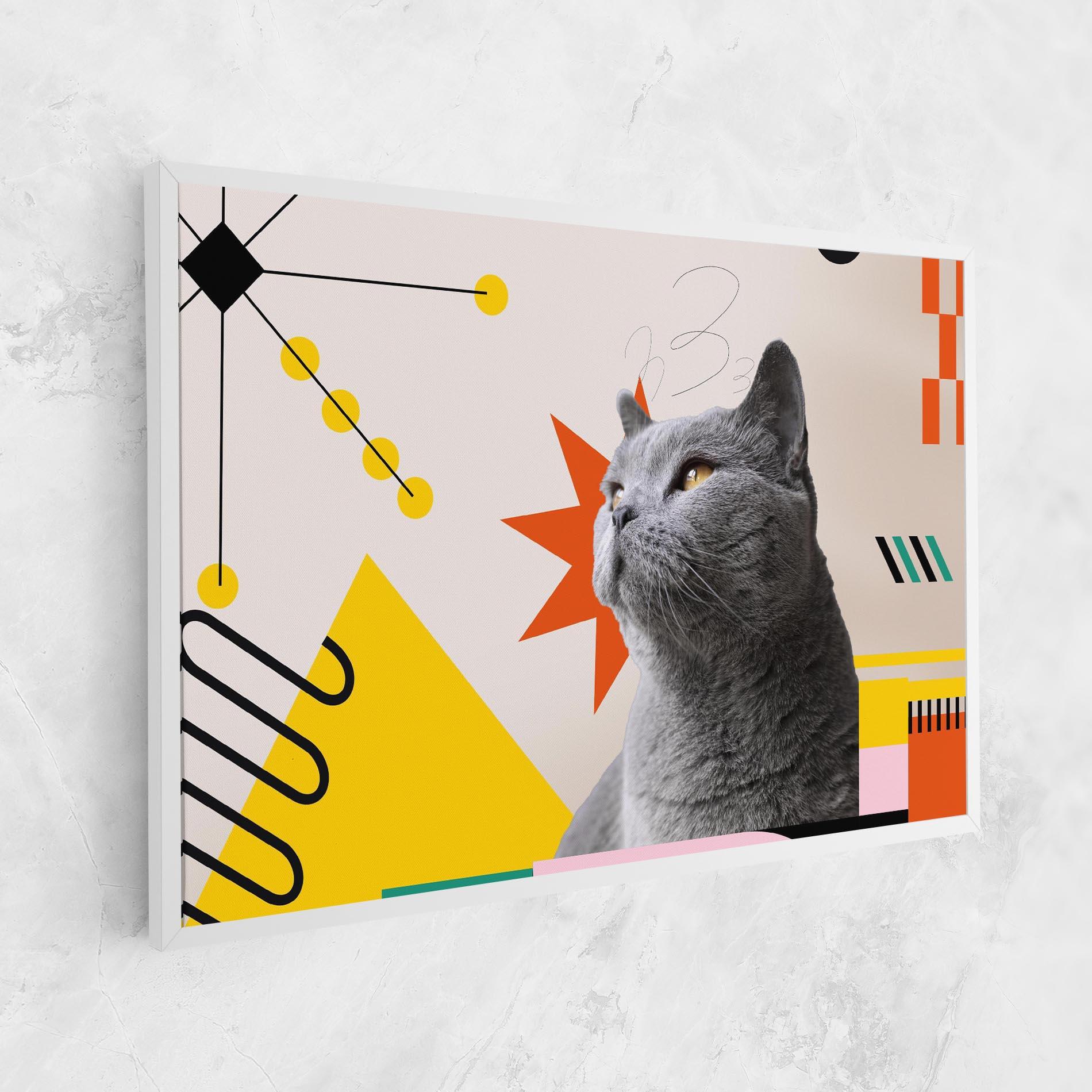 Tablou Canvas Colorful Graphic Cat mockup 1