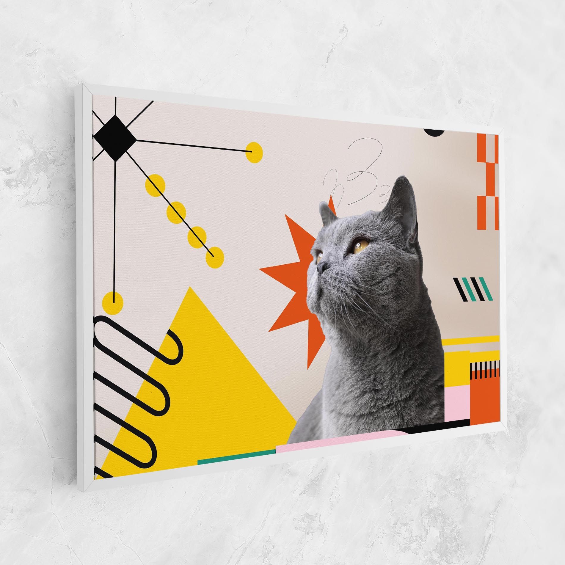 Colorful Graphic Cat mockup 1