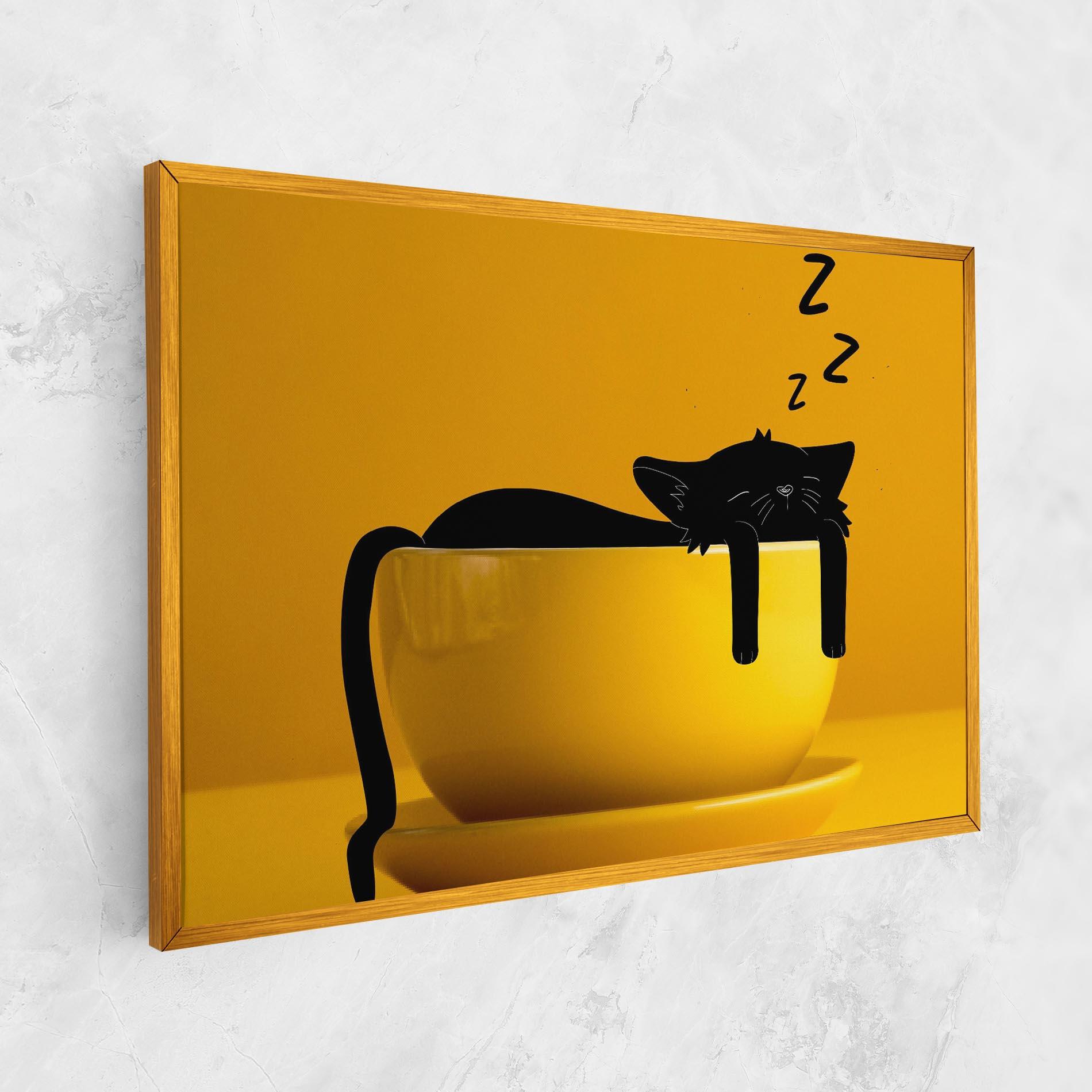 Tablou Canvas Cat In A Cup mockup 1
