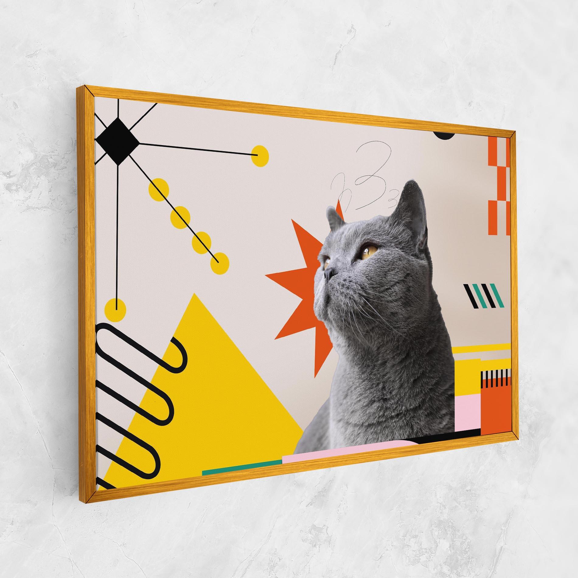 Tablou Canvas Colorful Graphic Cat mockup 1