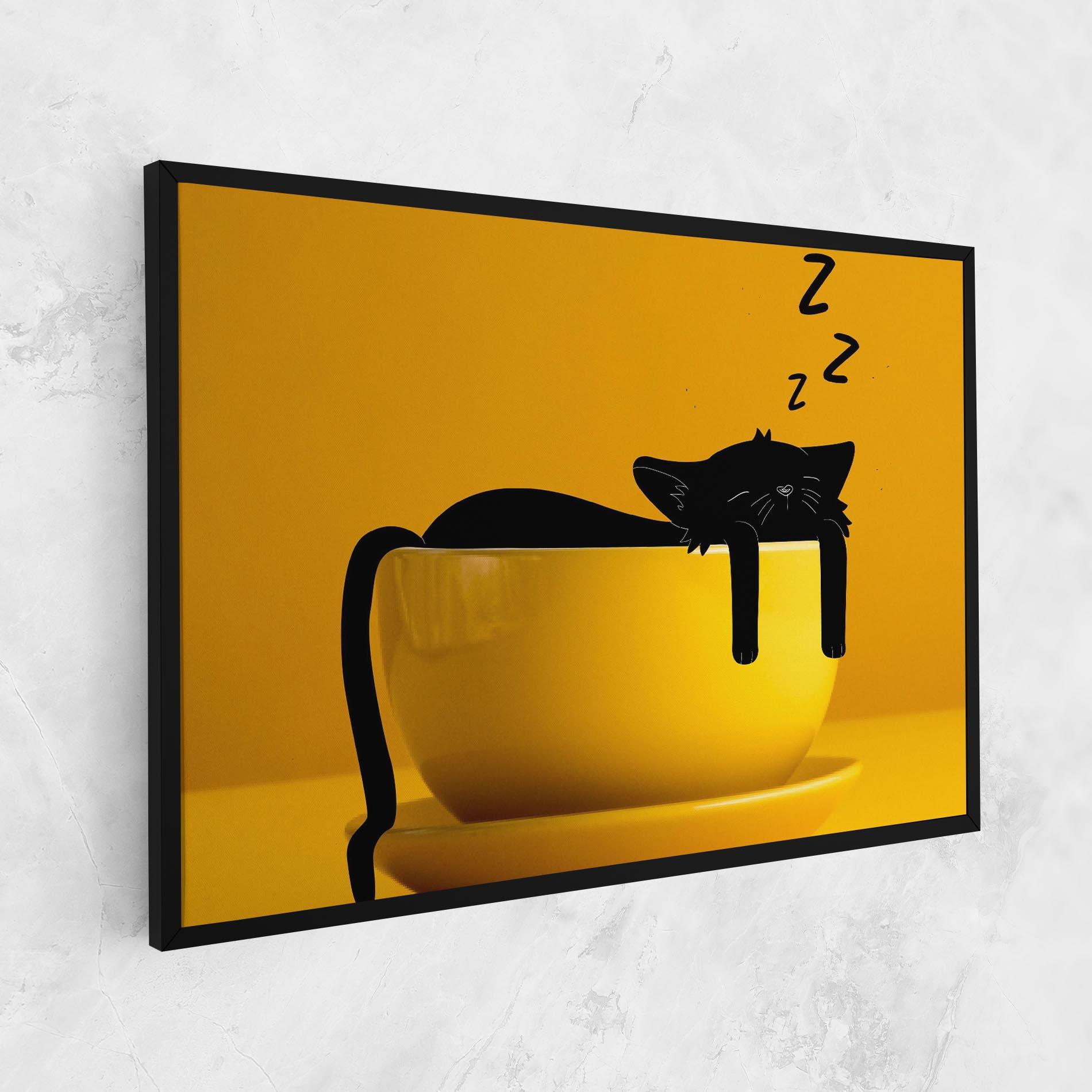 Tablou Canvas Cat In A Cup mockup 1