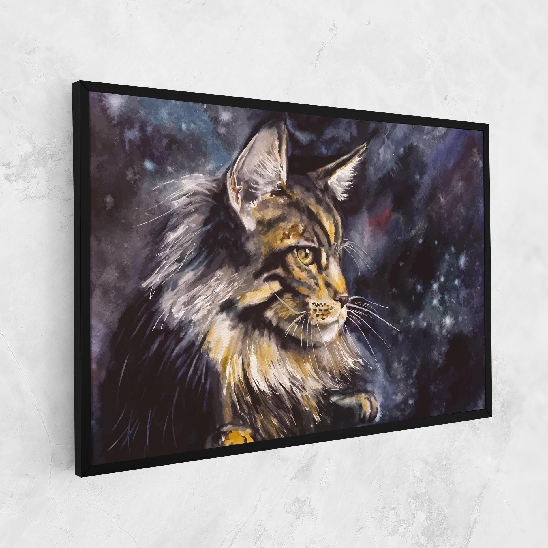 Cat Watercolor Art mockup 1
