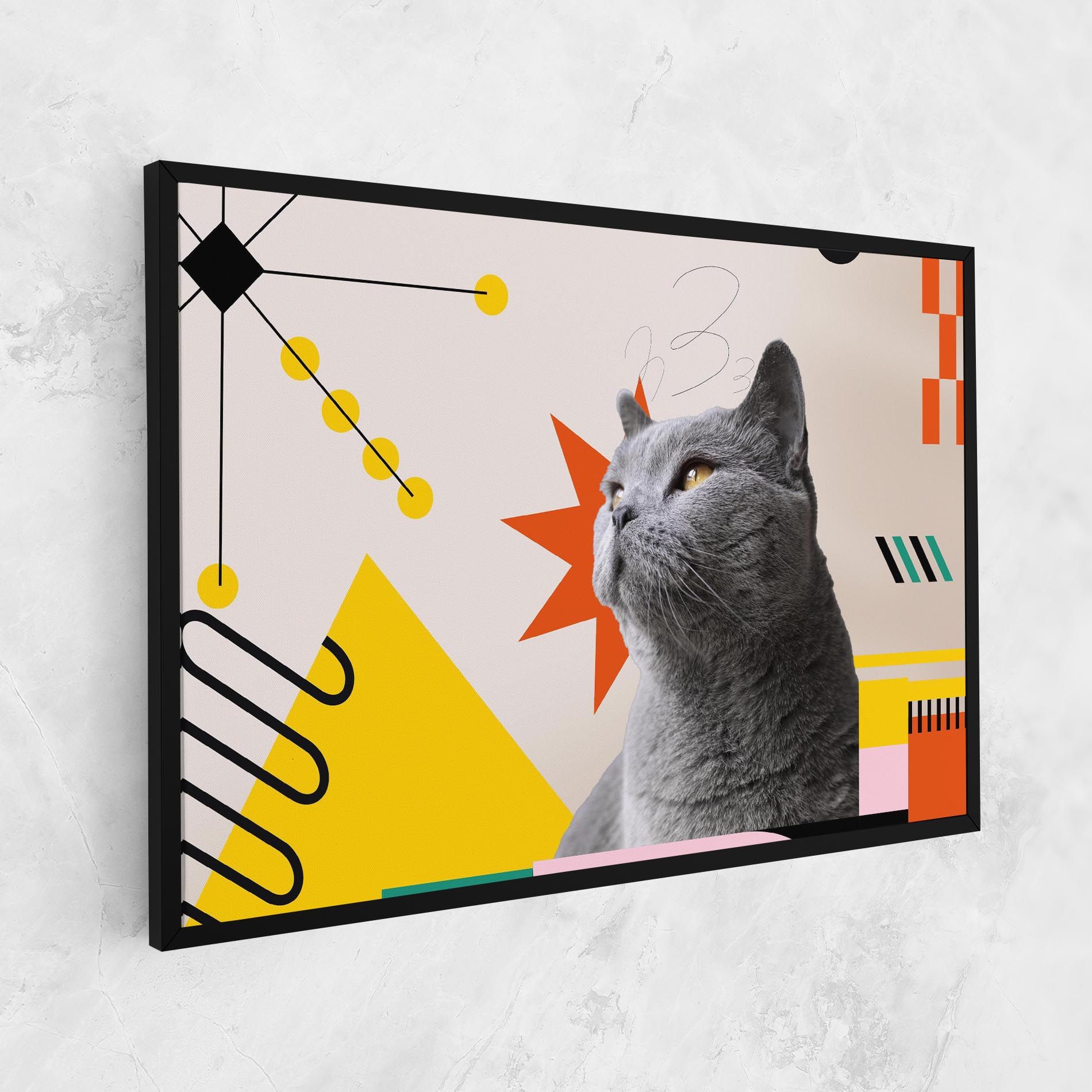 Colorful Graphic Cat mockup 1