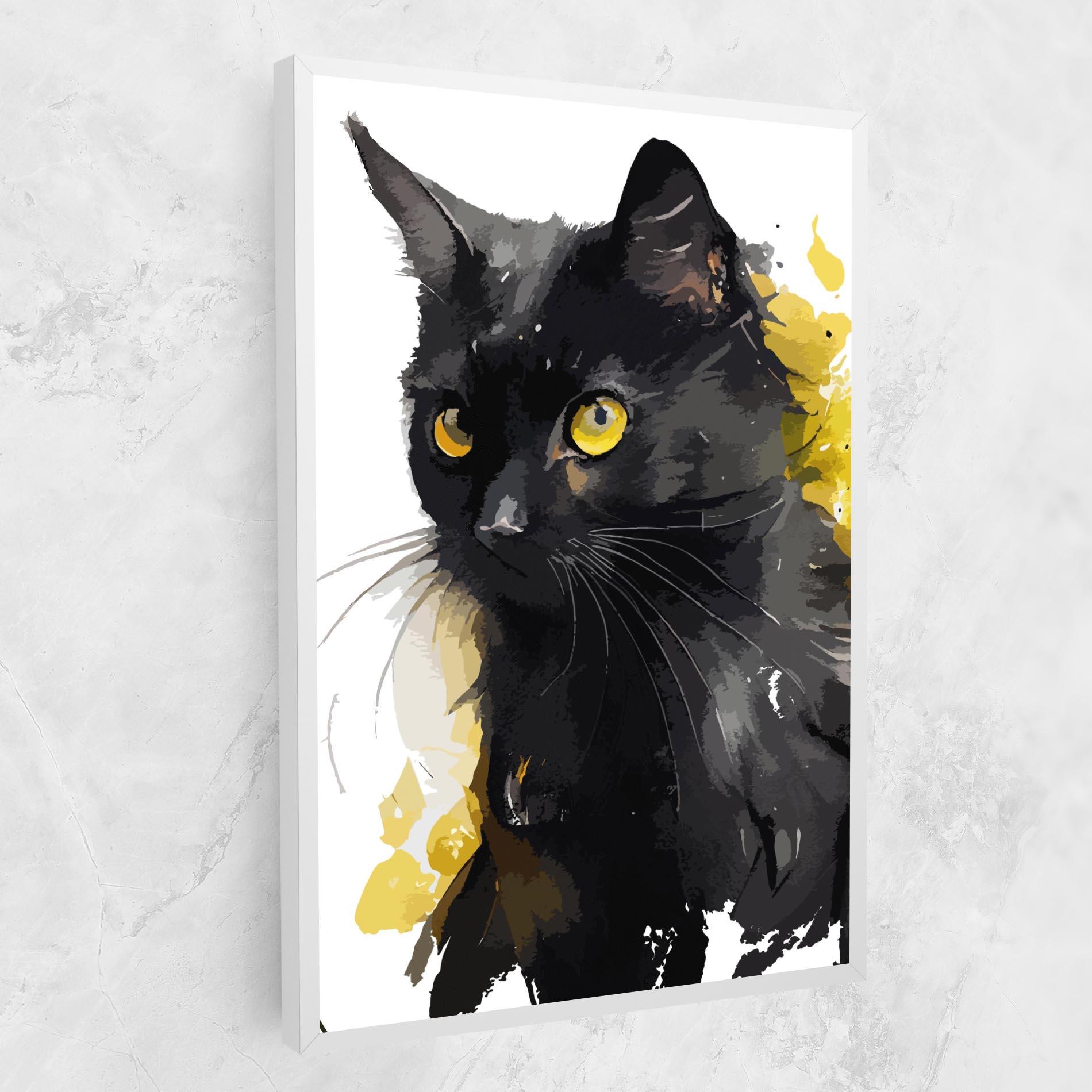 Tablou Canvas Beautiful Black Cat mockup 1