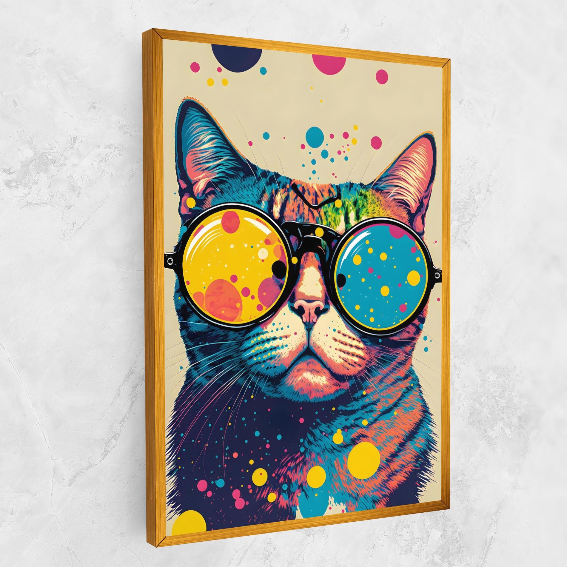 Tablou Canvas Vintage Cat mockup 1