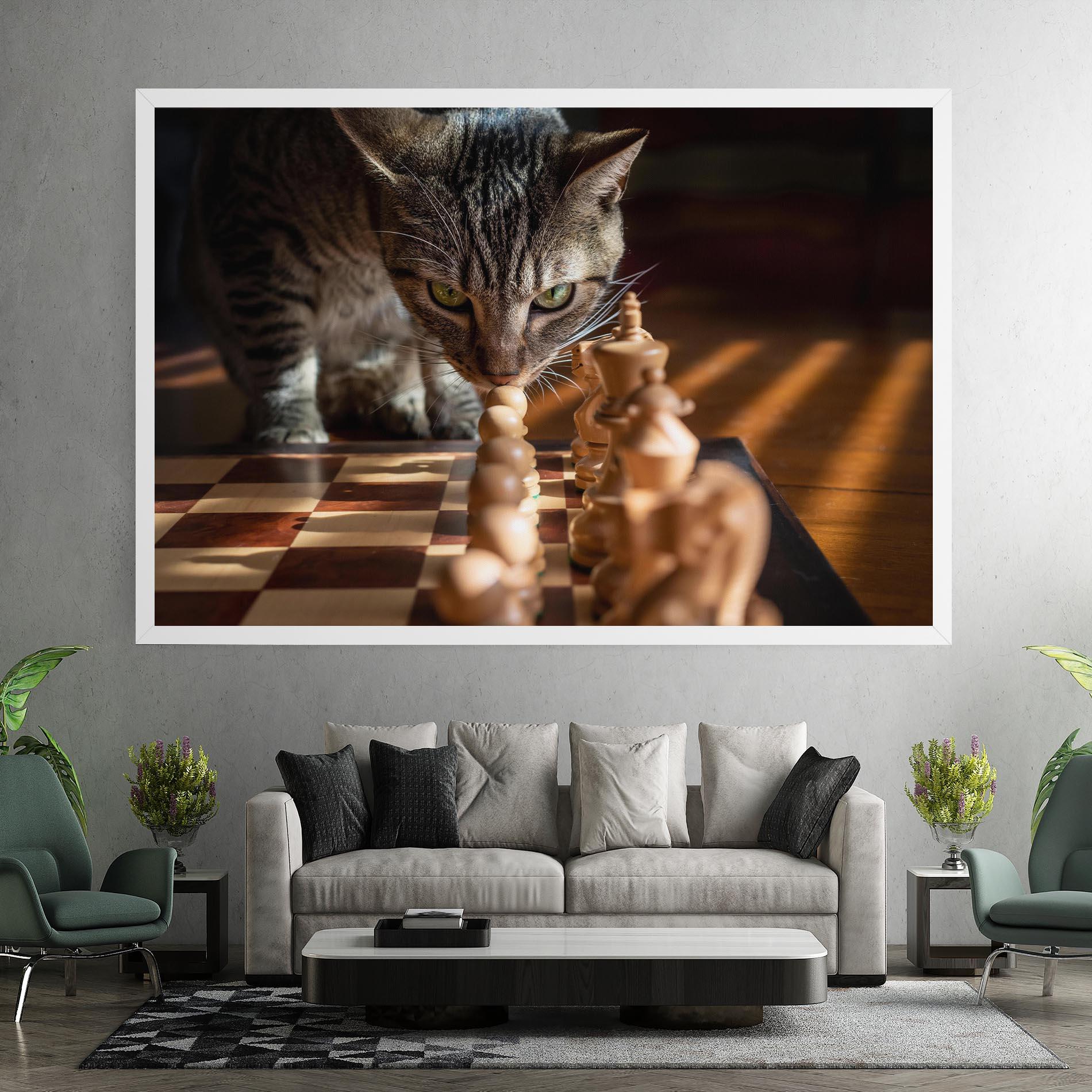 Tablou Canvas Chess Cat mockup 7