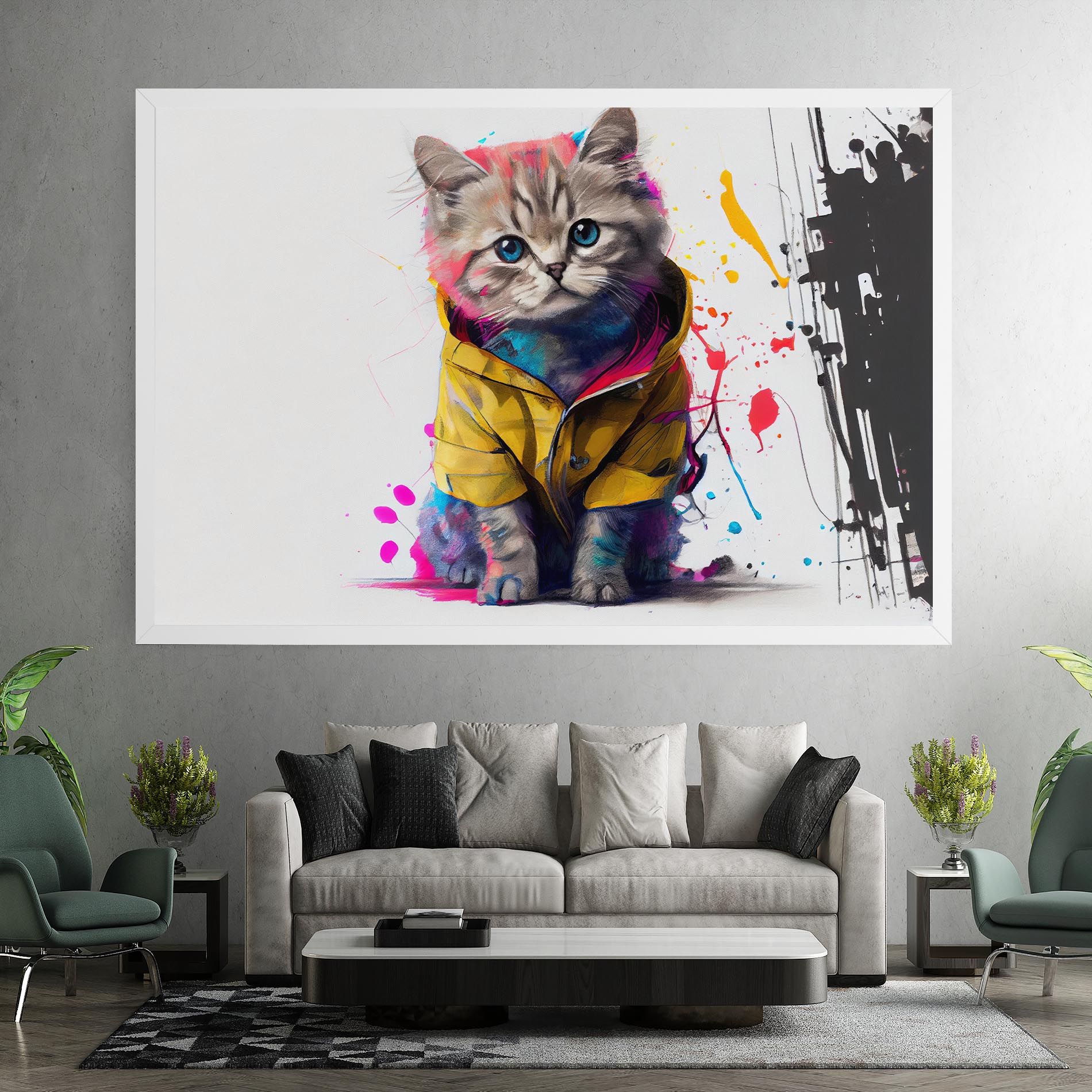 Fluffy Kitten With Clothes mockup 7