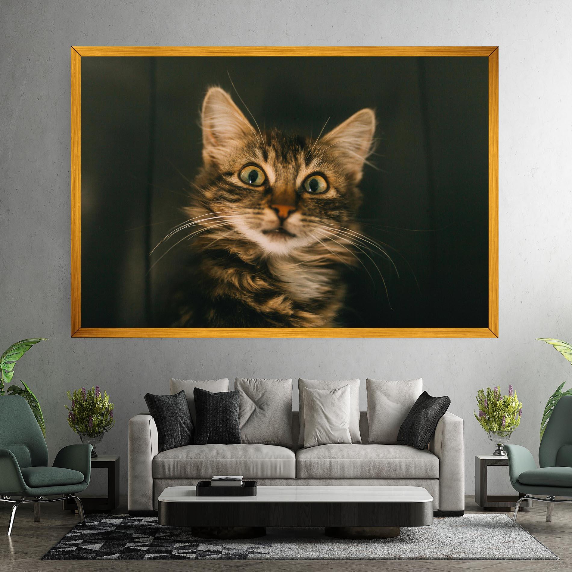Tablou Canvas Amazed Cat mockup 7