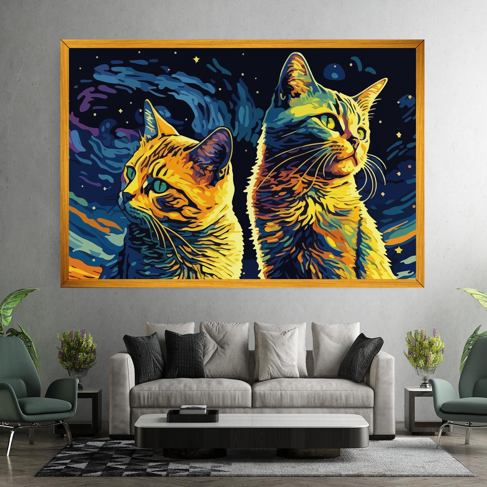 Tablou Canvas Cat Painting mockup 7