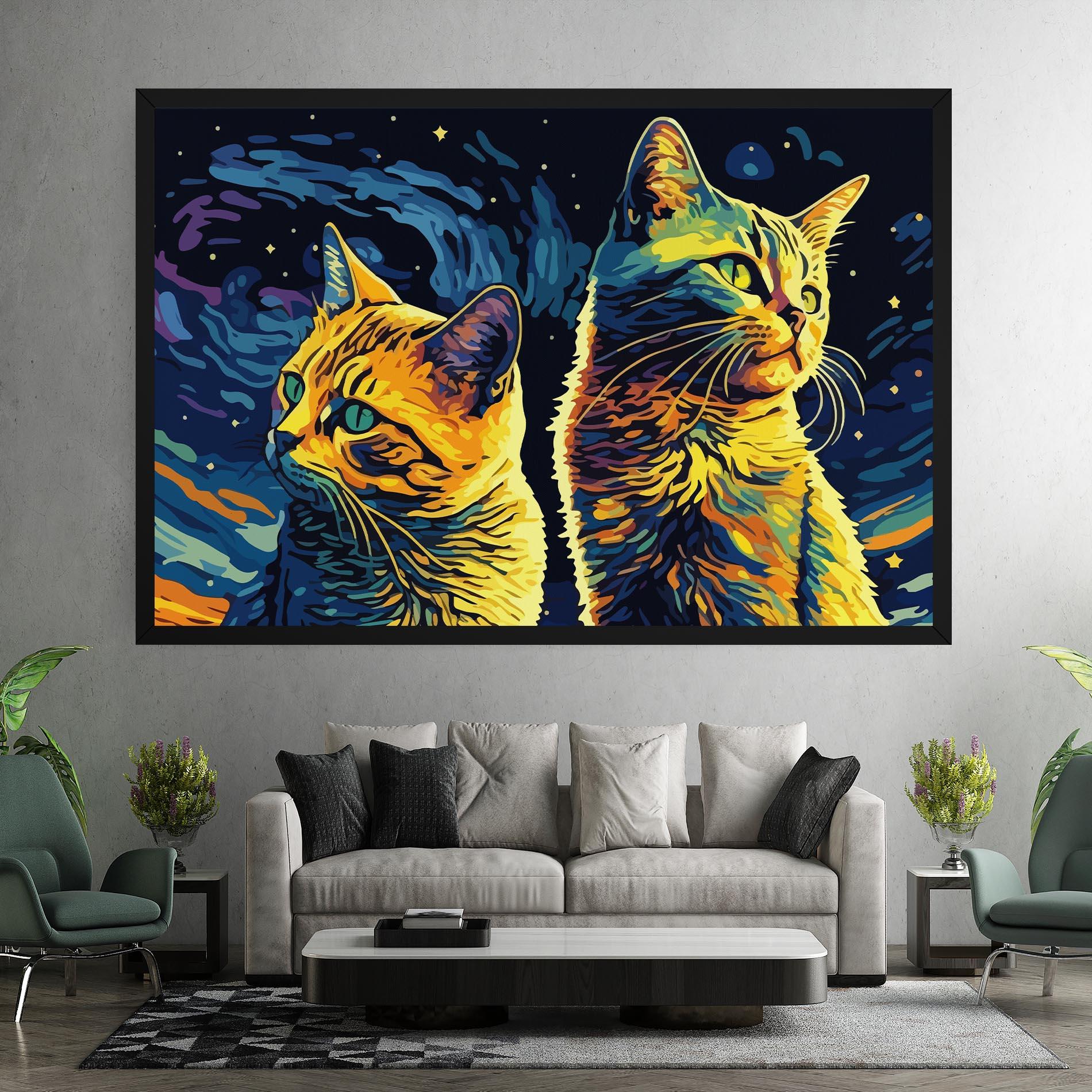 Tablou Canvas Cat Painting mockup 7
