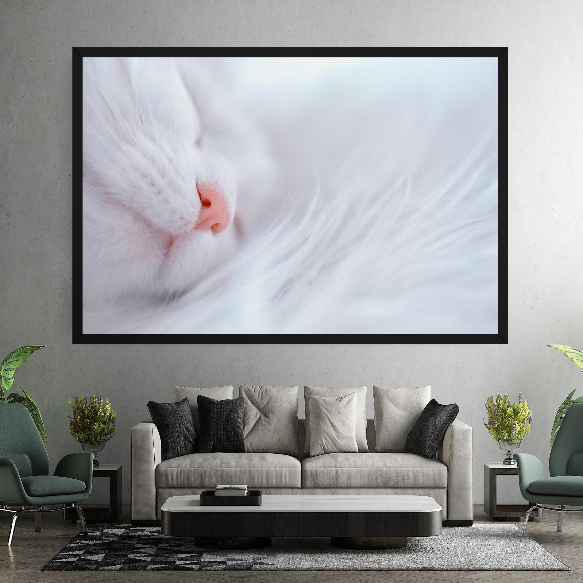 Tablou Canvas Dreamy White Cat mockup 7