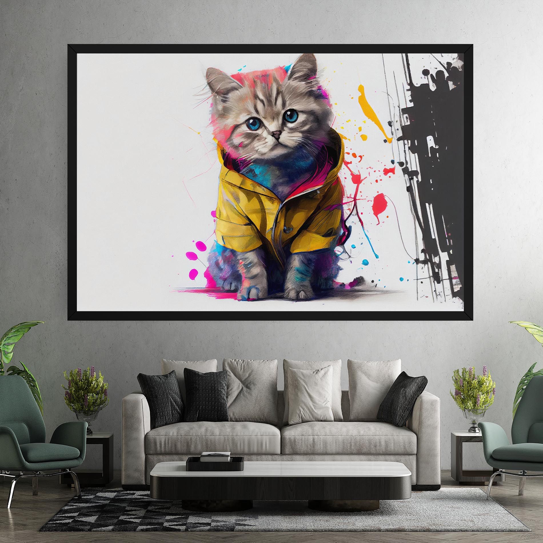 Fluffy Kitten With Clothes mockup 7