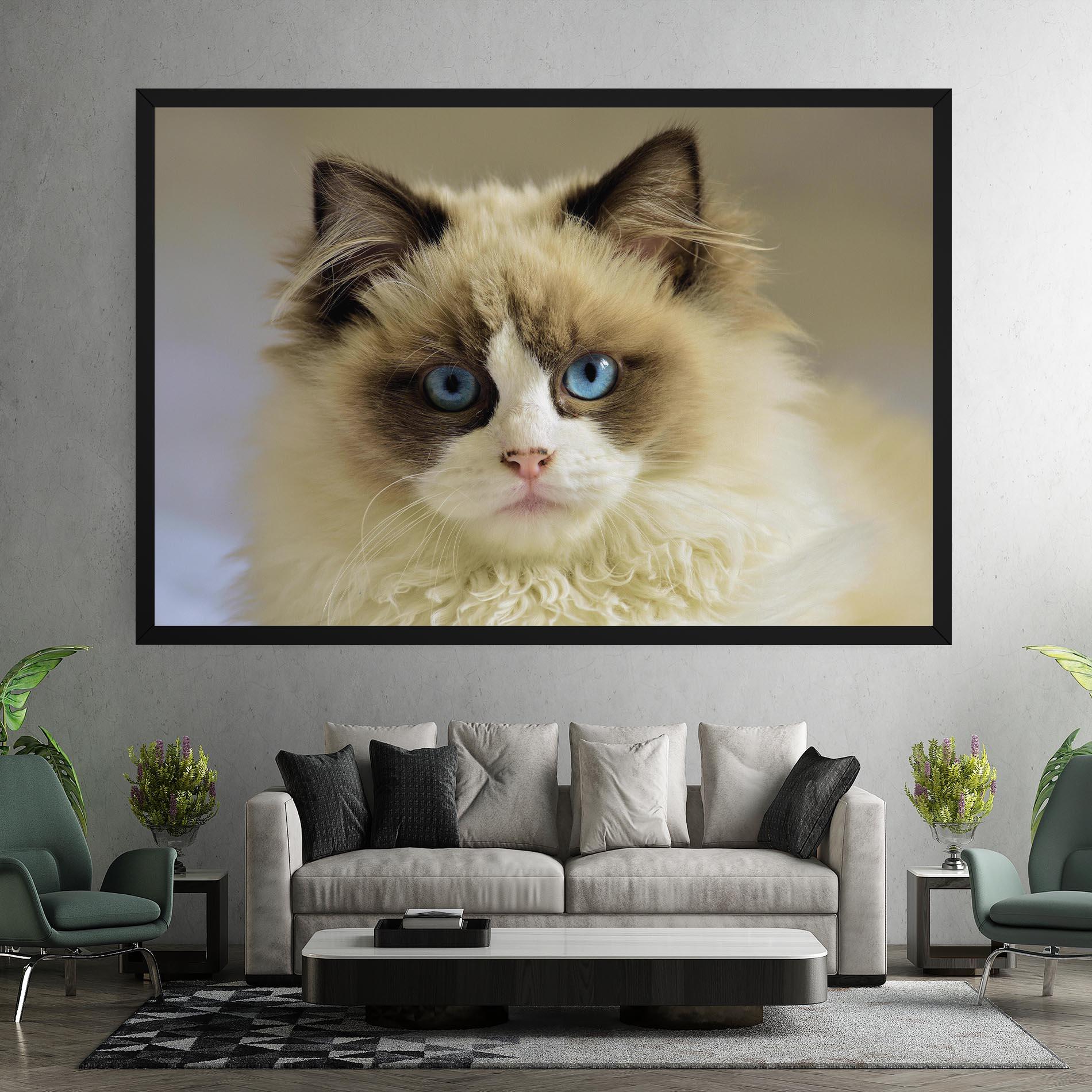 Tablou Canvas Interesting Blue Eyes Cat mockup 7