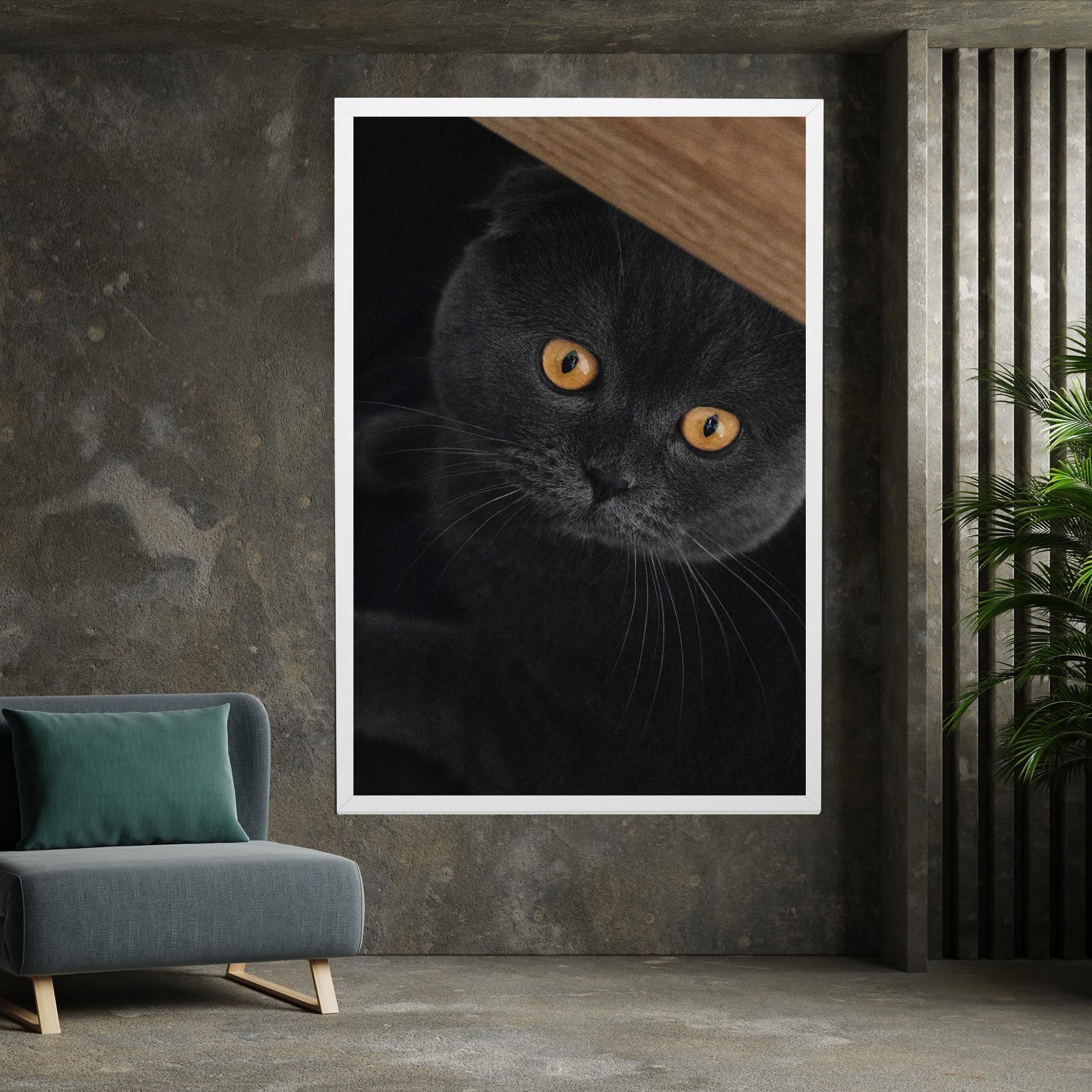 Grey Cat With Orange Eyes mockup 7