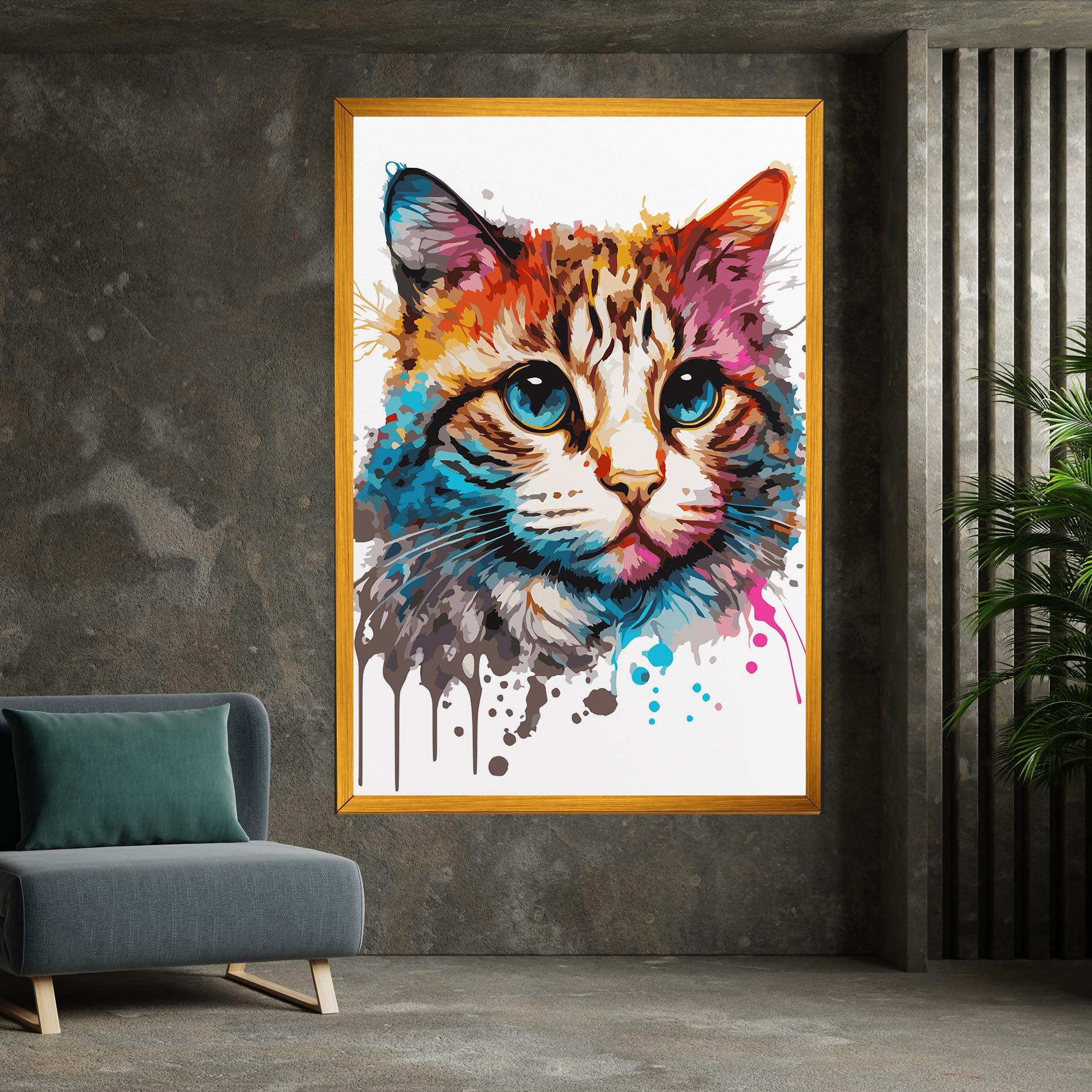 Tablou Canvas Blue Eyes Cat mockup 7