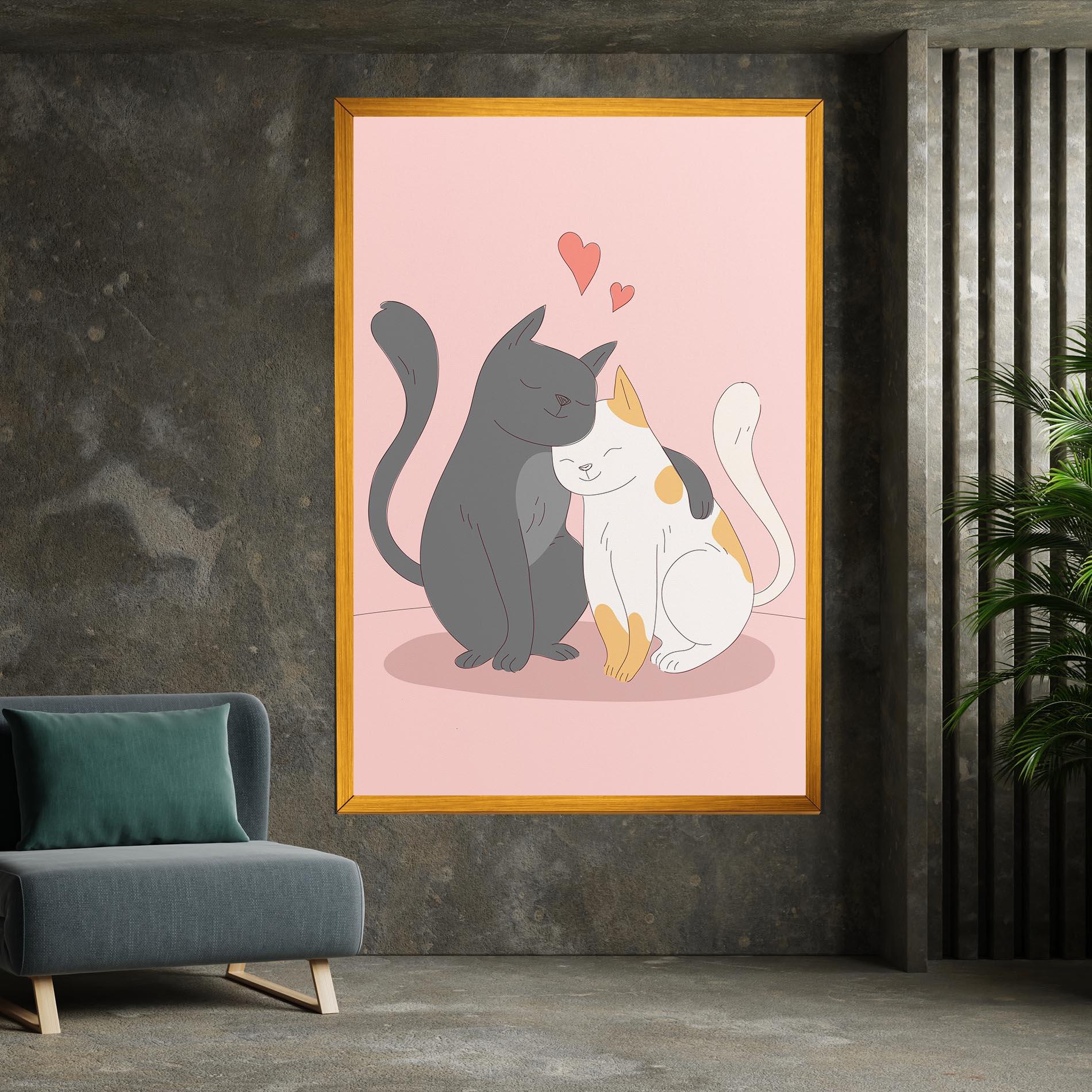 Tablou Canvas Lover Cats mockup 7