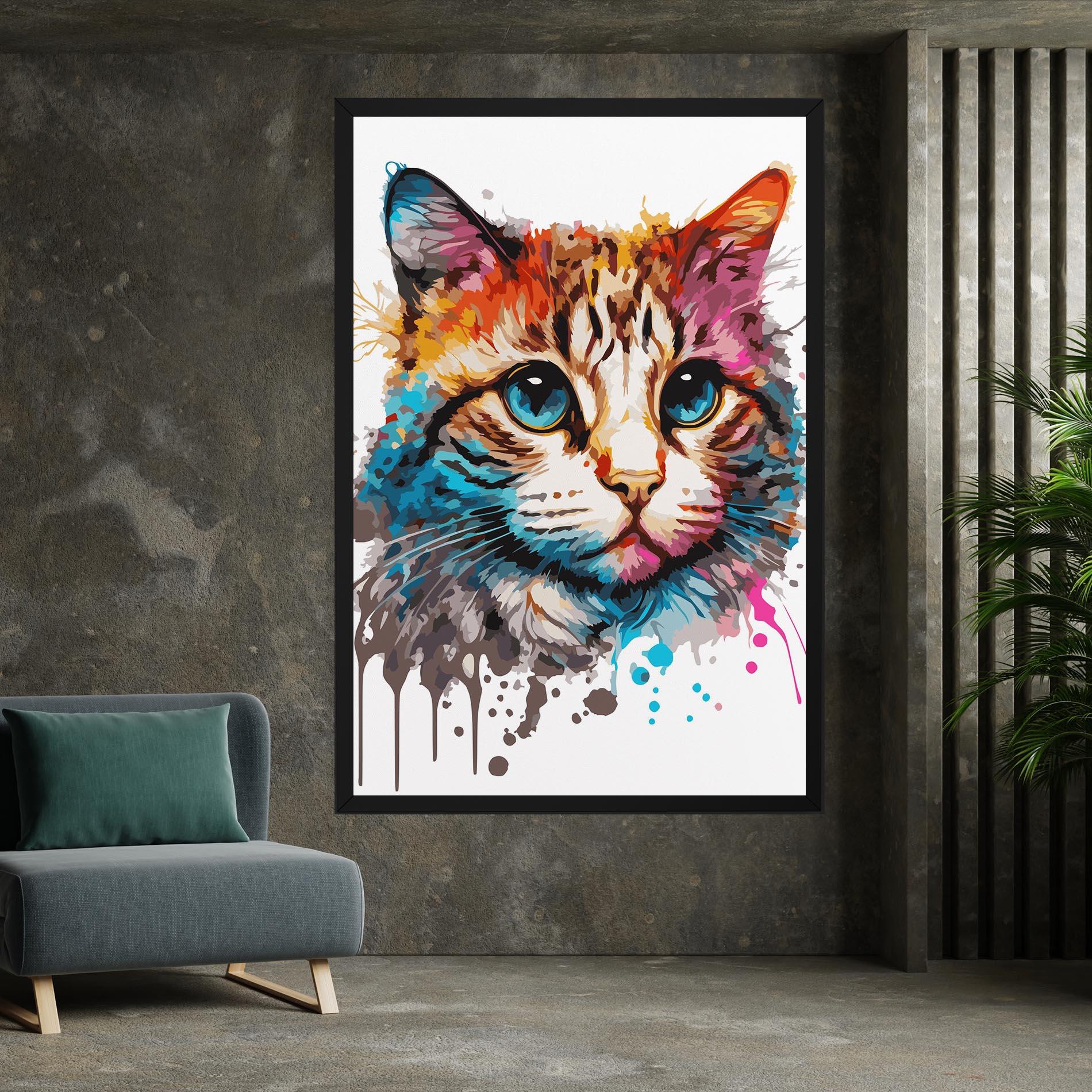 Tablou Canvas Blue Eyes Cat mockup 7
