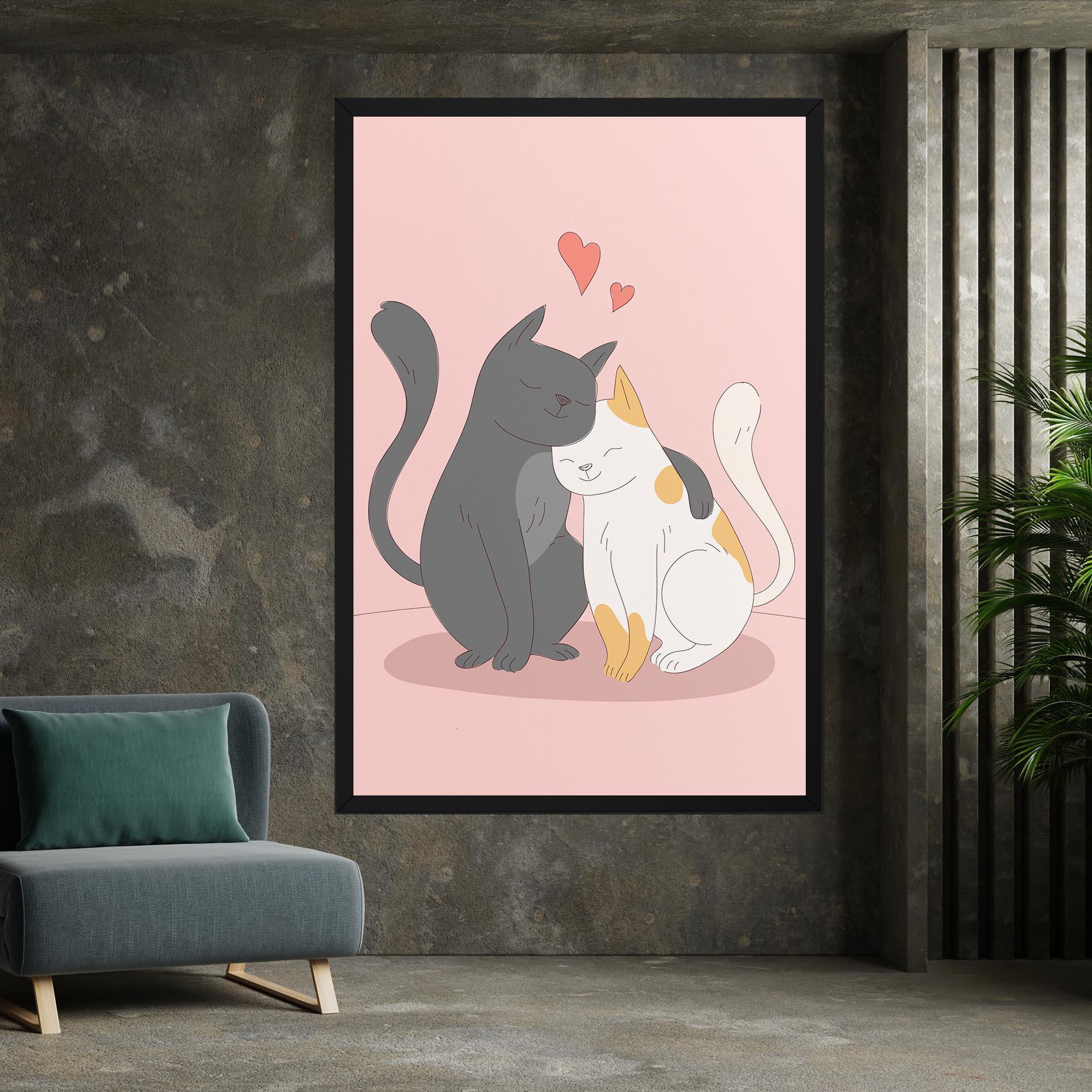 Tablou Canvas Lover Cats mockup 7