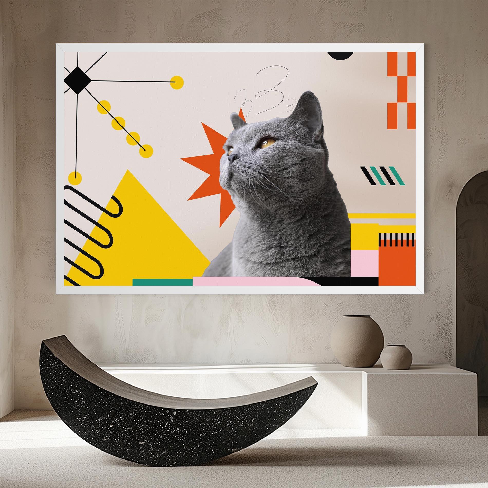 Tablou Canvas Colorful Graphic Cat mockup 8