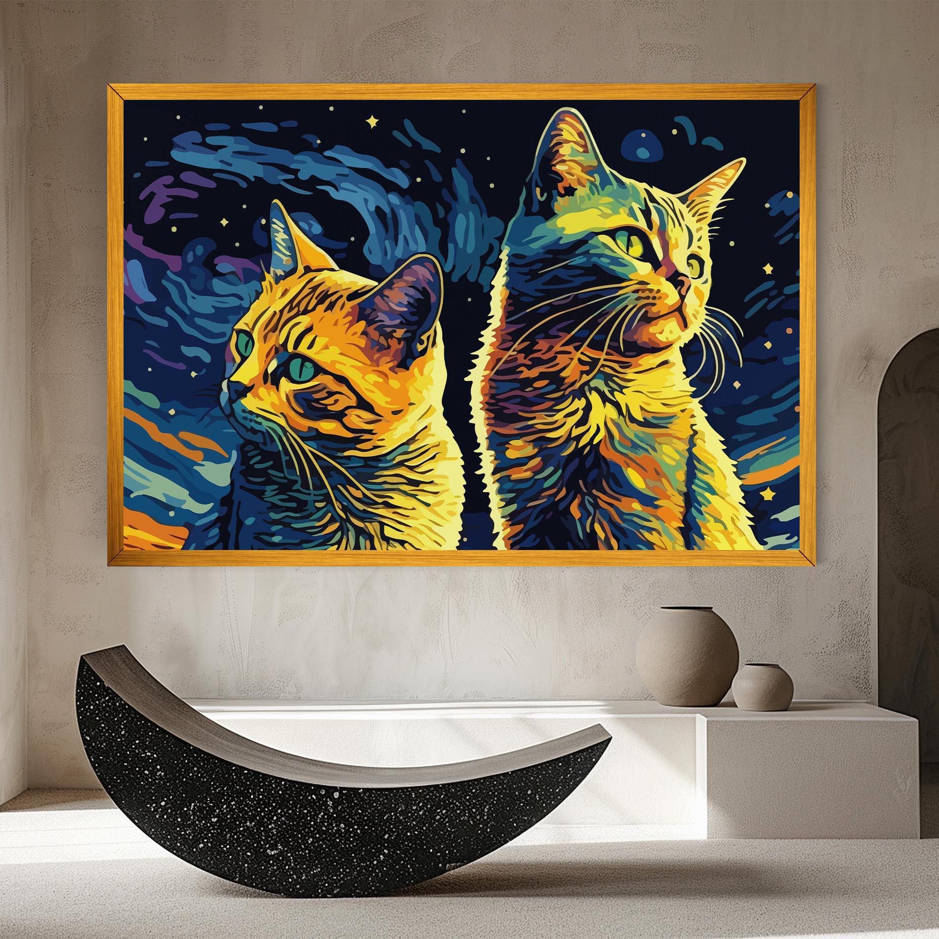 Tablou Canvas Cat Painting mockup 8