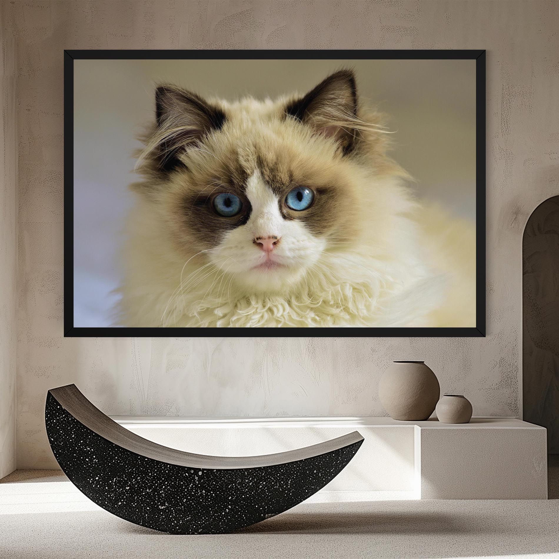 Interesting Blue Eyes Cat mockup 8